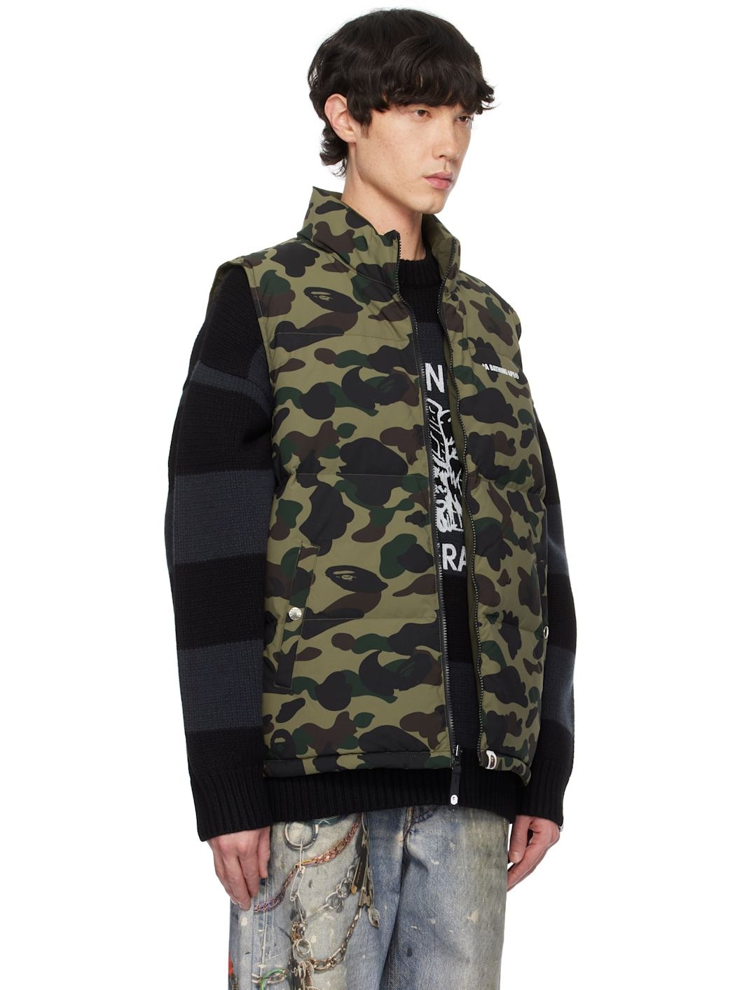 Khaki 1st Camo Reversible Down Vest - 2