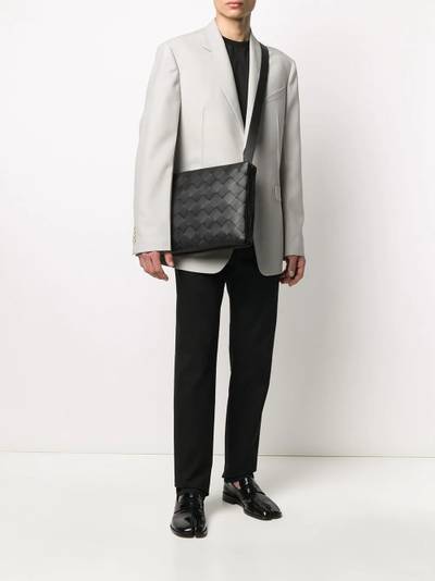 Bottega Veneta intrecciato woven messenger bag outlook