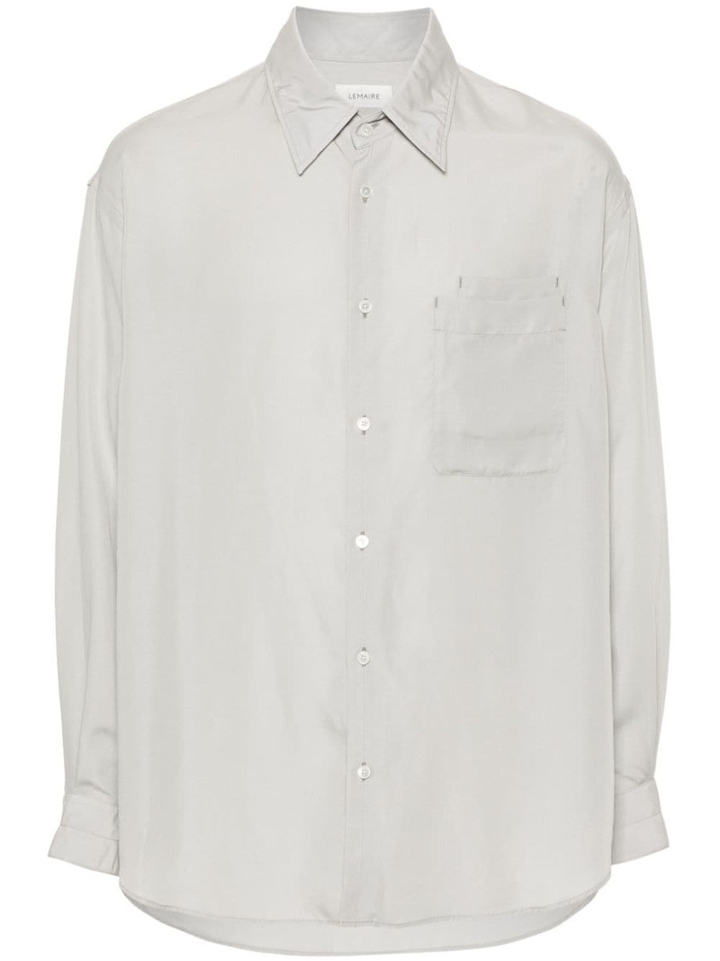 double-pocket lyocell shirt 1