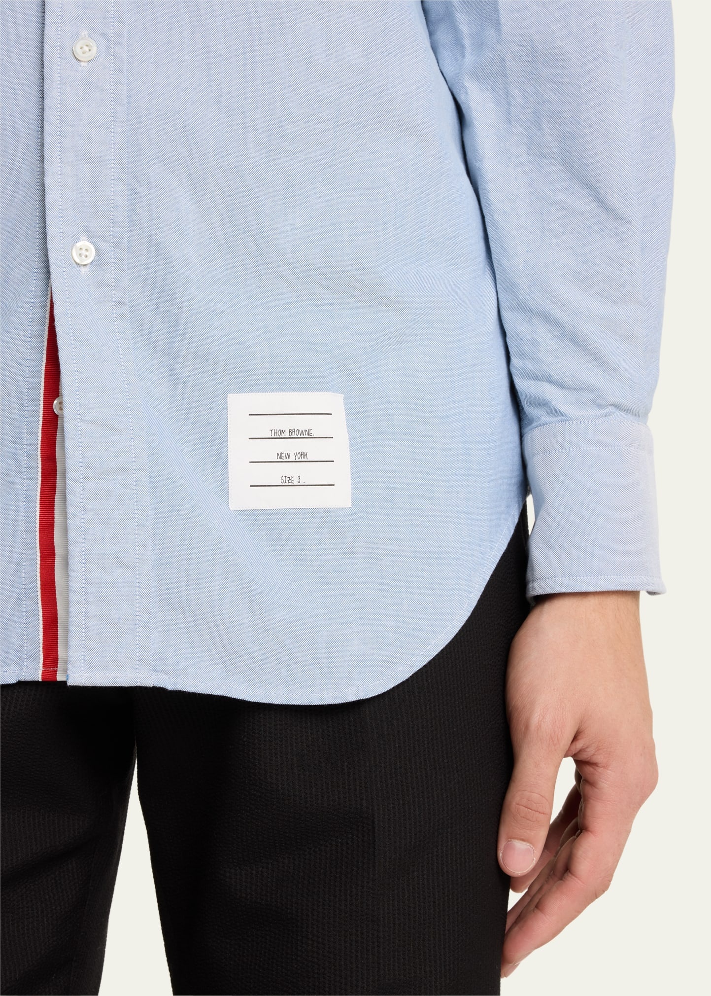 Men's Oxford Grosgrain-Placket Dress Shirt - 5