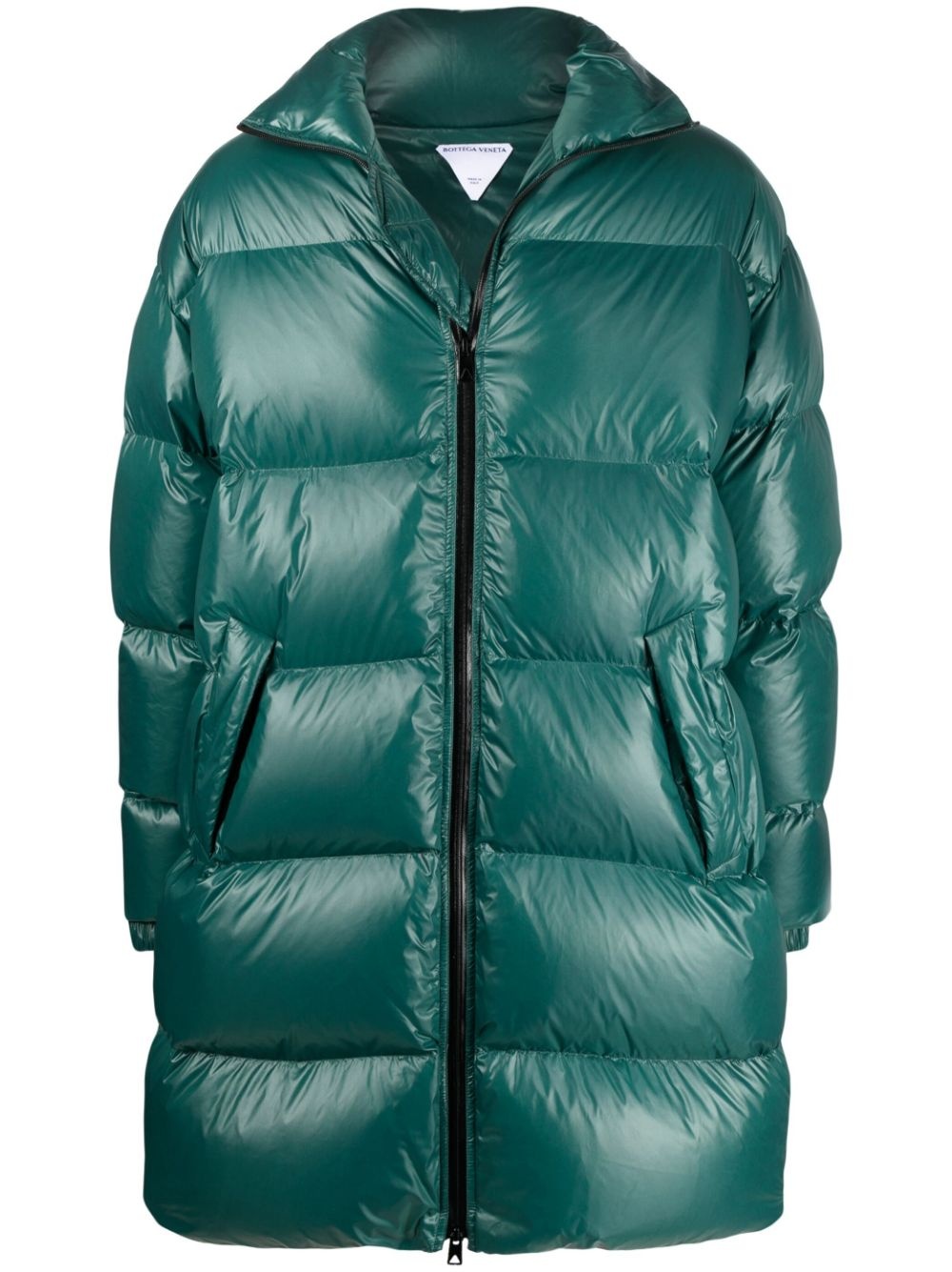 funnel neck padded coat - 1