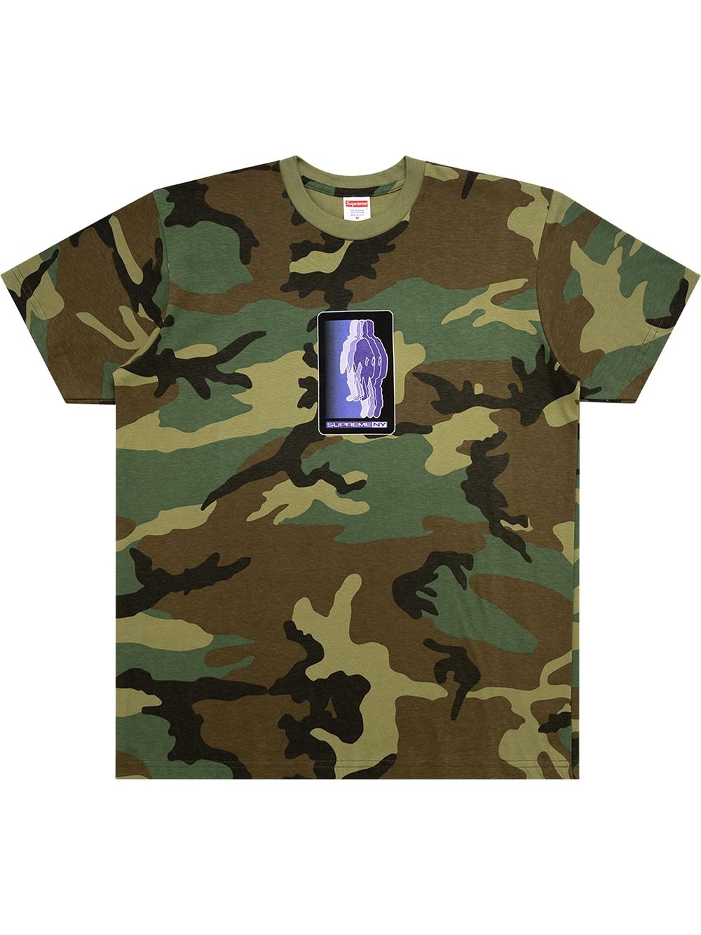 logo camouflage print T-shirt - 1