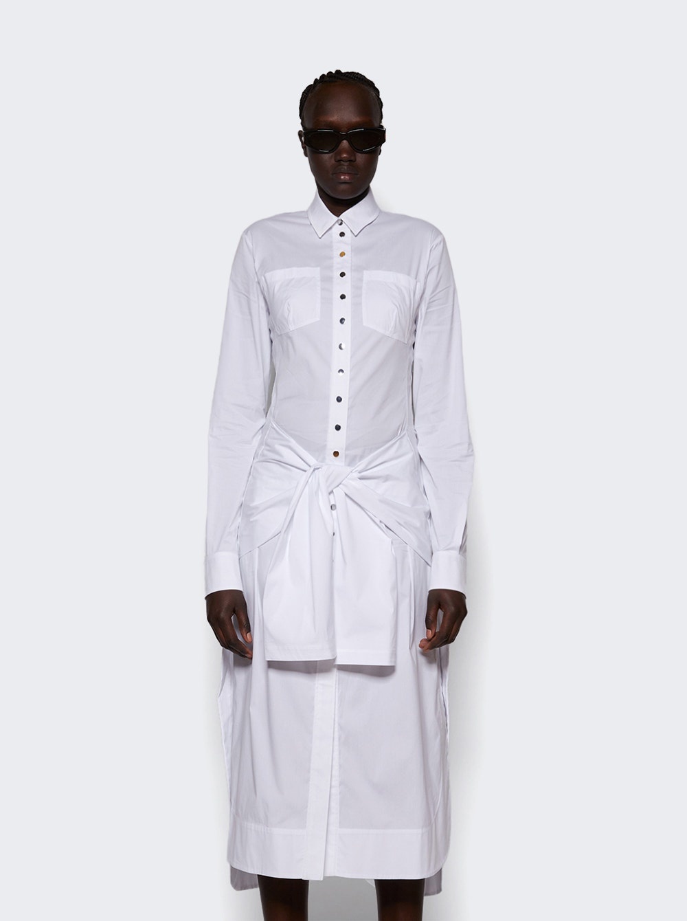 Tie-waist Dress White - 2