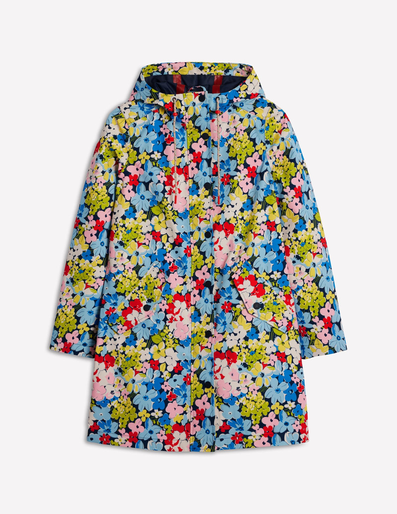 Wells Waterproof Hooded Coat-Multi, Flowerbed Cluster 1