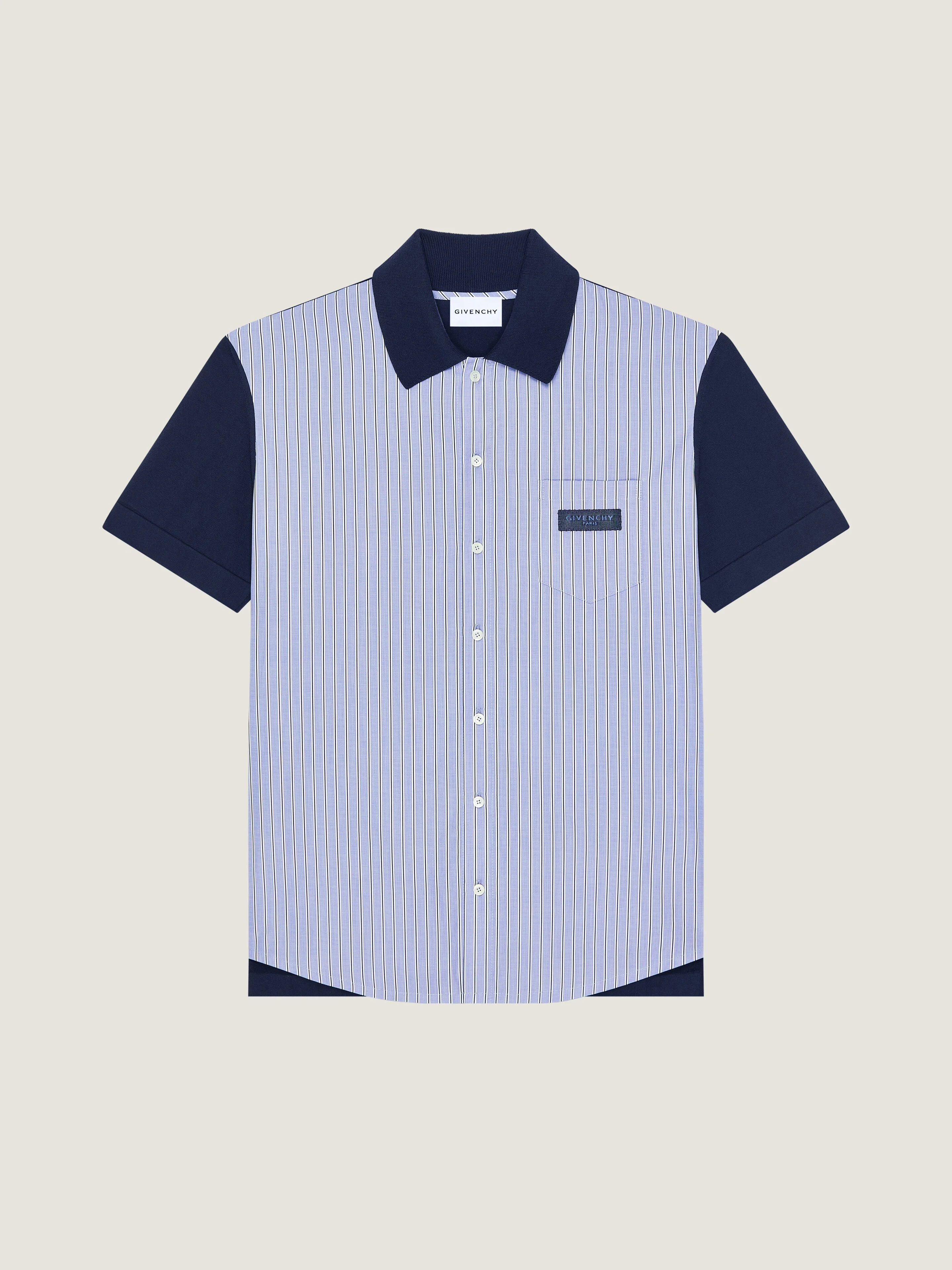 STRIPED SHIRT IN COTTON WITH GIVENCHY PARIS GROS GRAIN - 1