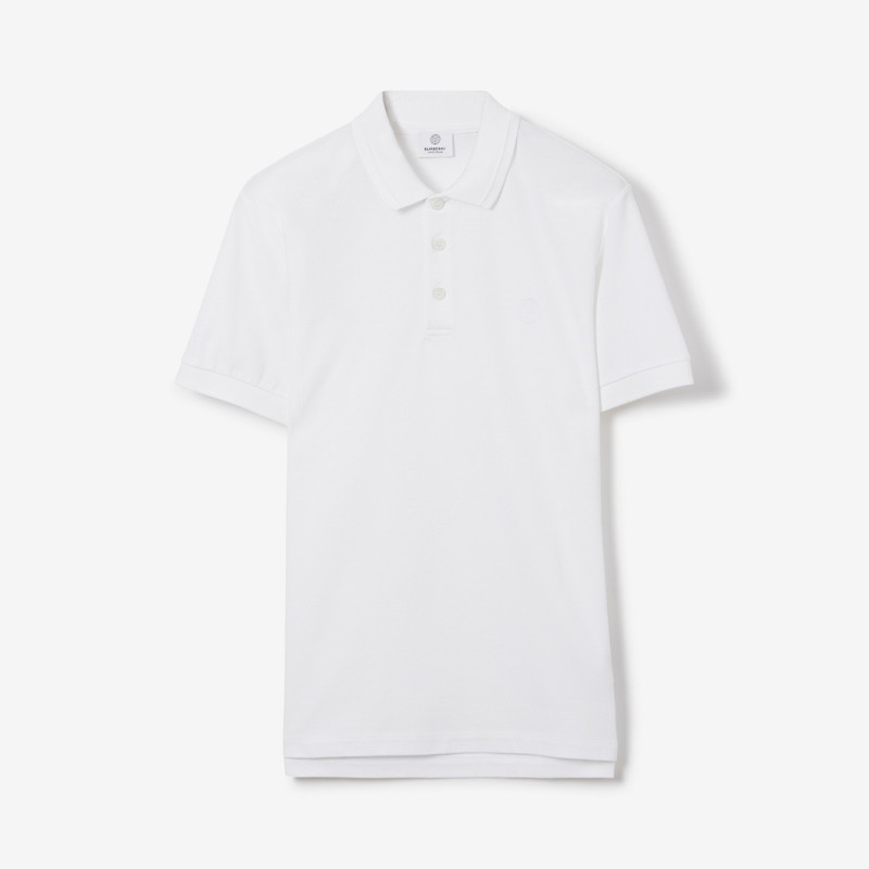 Monogram Motif Cotton Piqué Polo Shirt - 1
