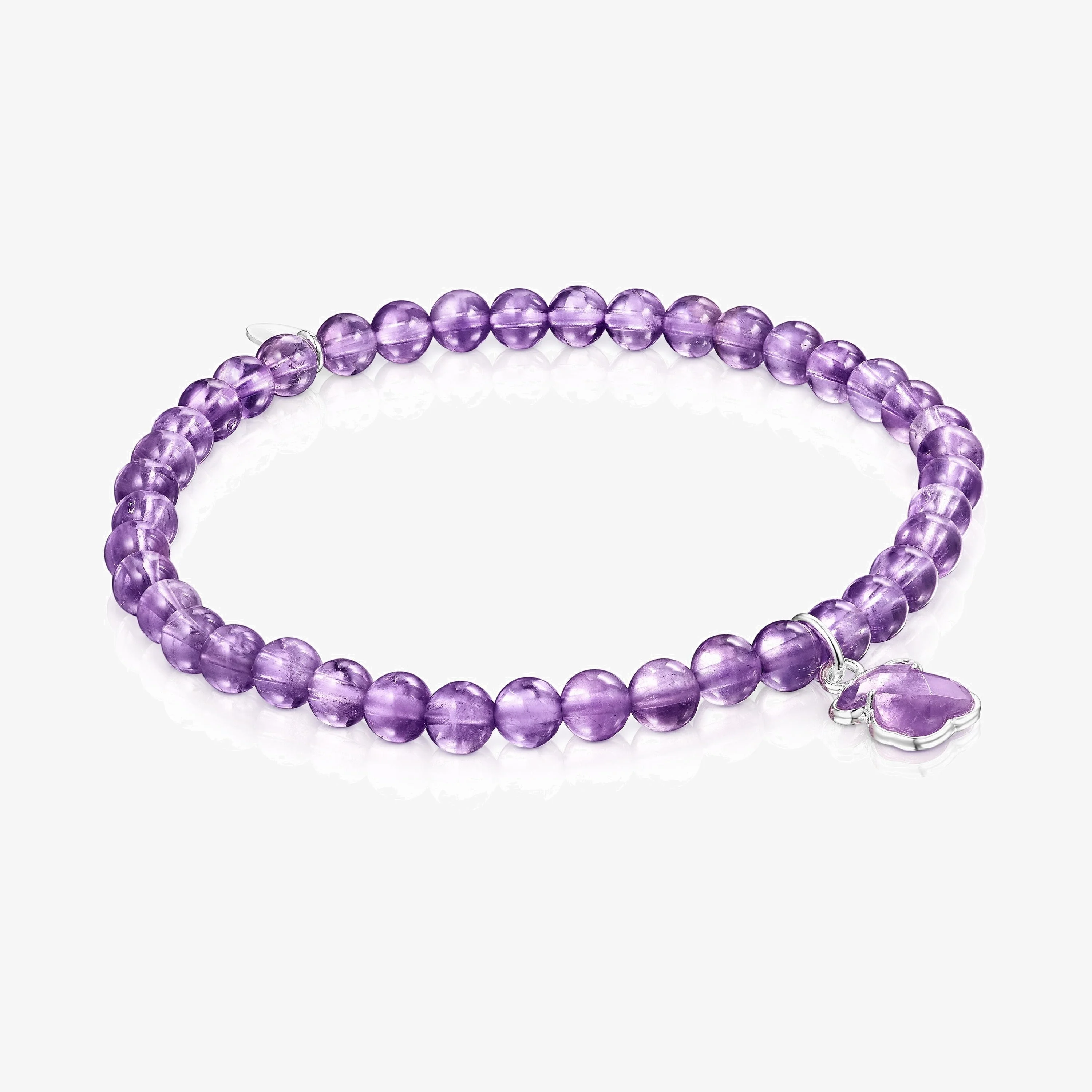 Silver and Amethyst Icon Color Bracelet - 1