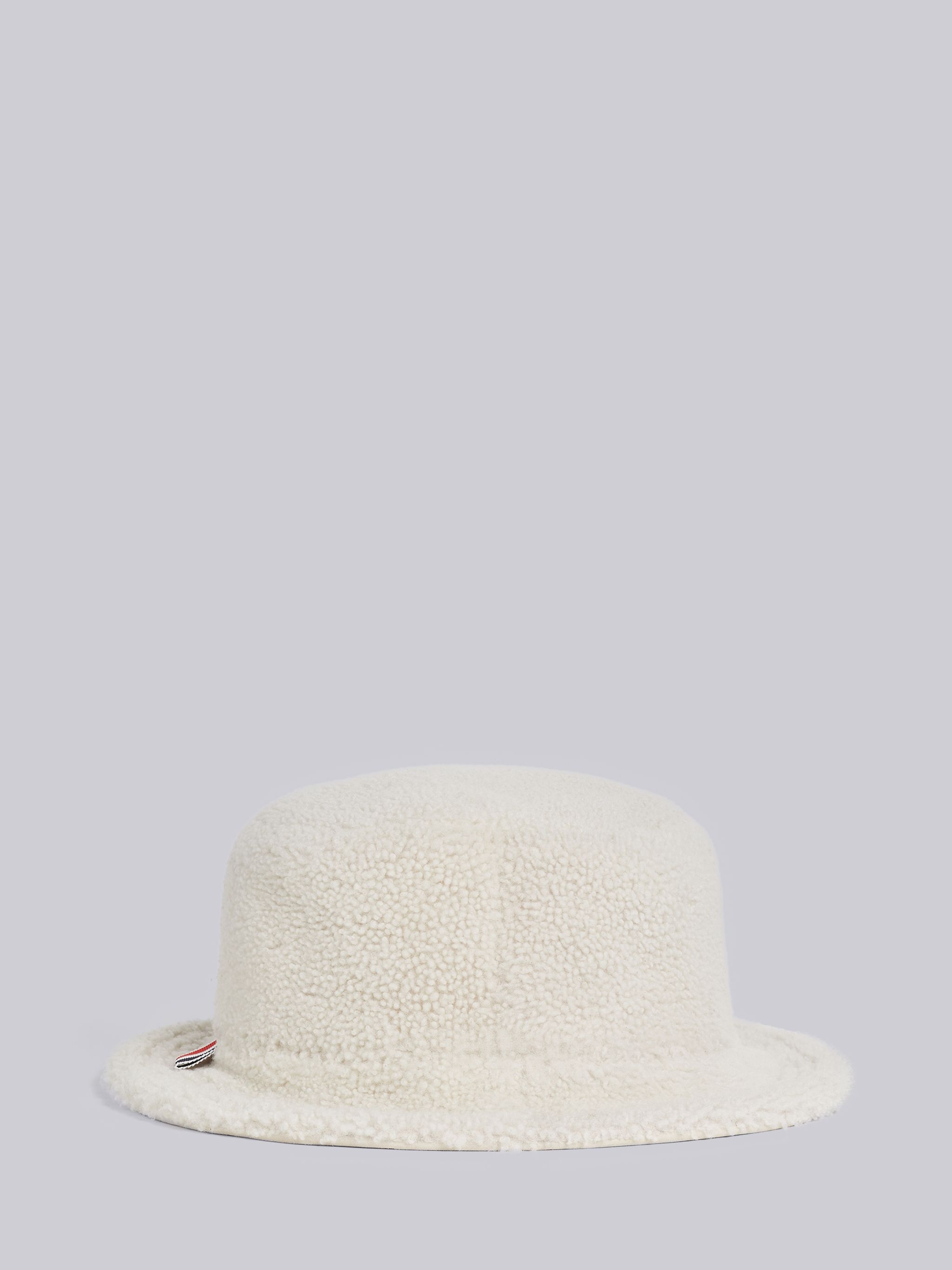 White Shearling Bucket Hat - 3