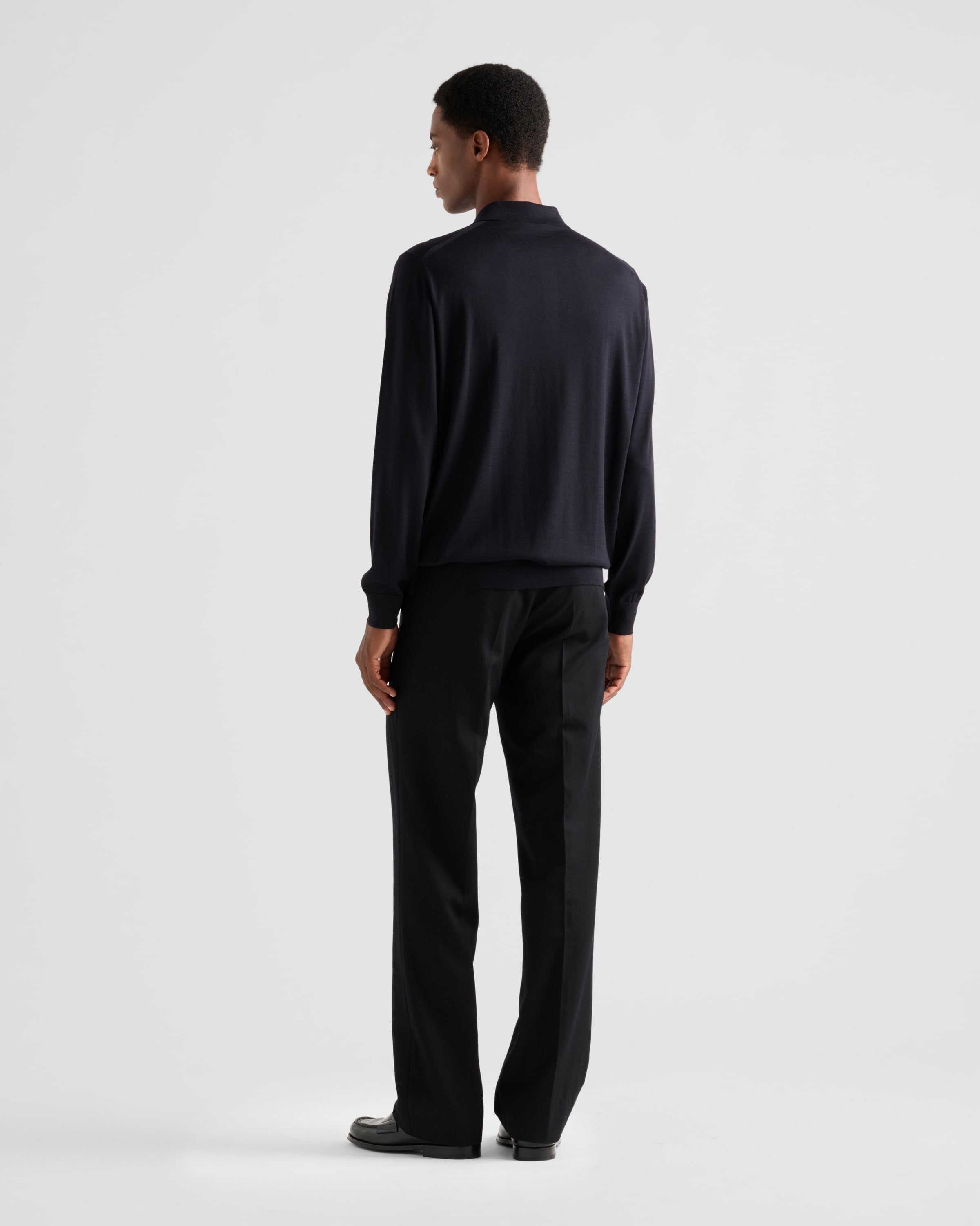 Worsted wool polo shirt - 5