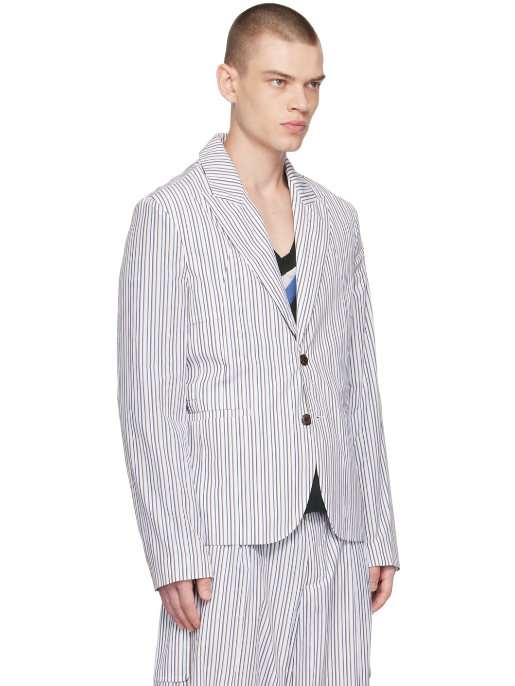 White Ria Ventilation Blazer - 2
