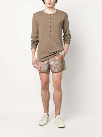 TOM FORD floral-print deck shorts outlook