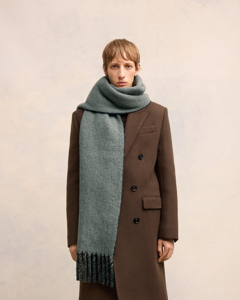 AMI Paris BICOLOR DOUBLE-SIDED SCARF WITH AMI ALEXANDRE MATTIUSSI TAB outlook