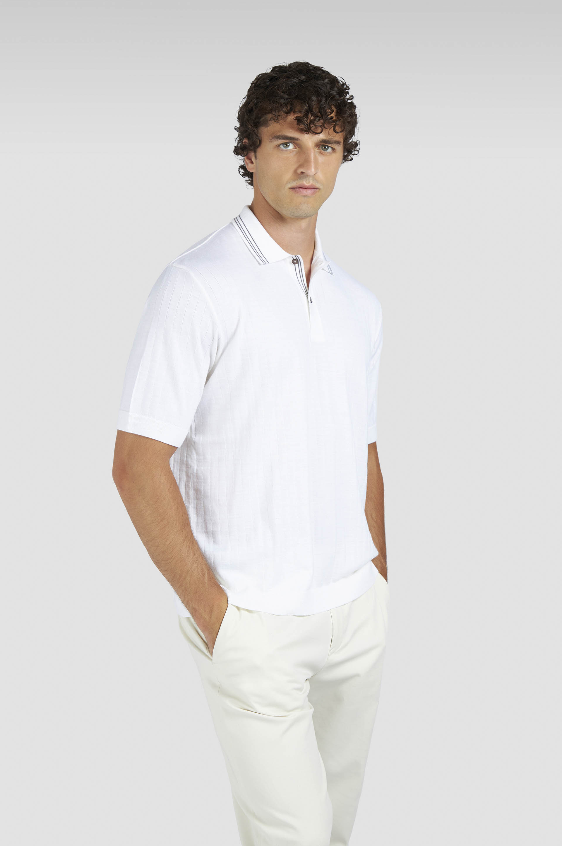 WOOL CASHMERE POLO SHIRT - 6
