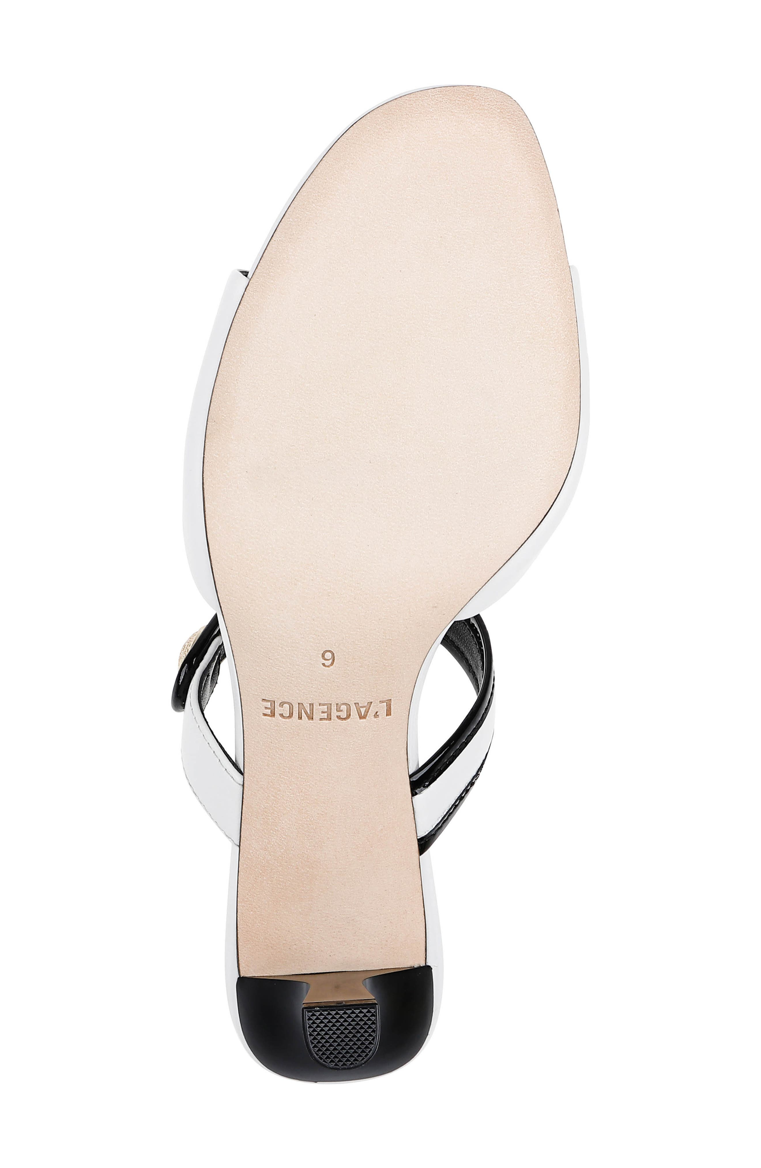 L'AGENCE Giulia Slide Sandal in White Leather at Nordstrom - 6