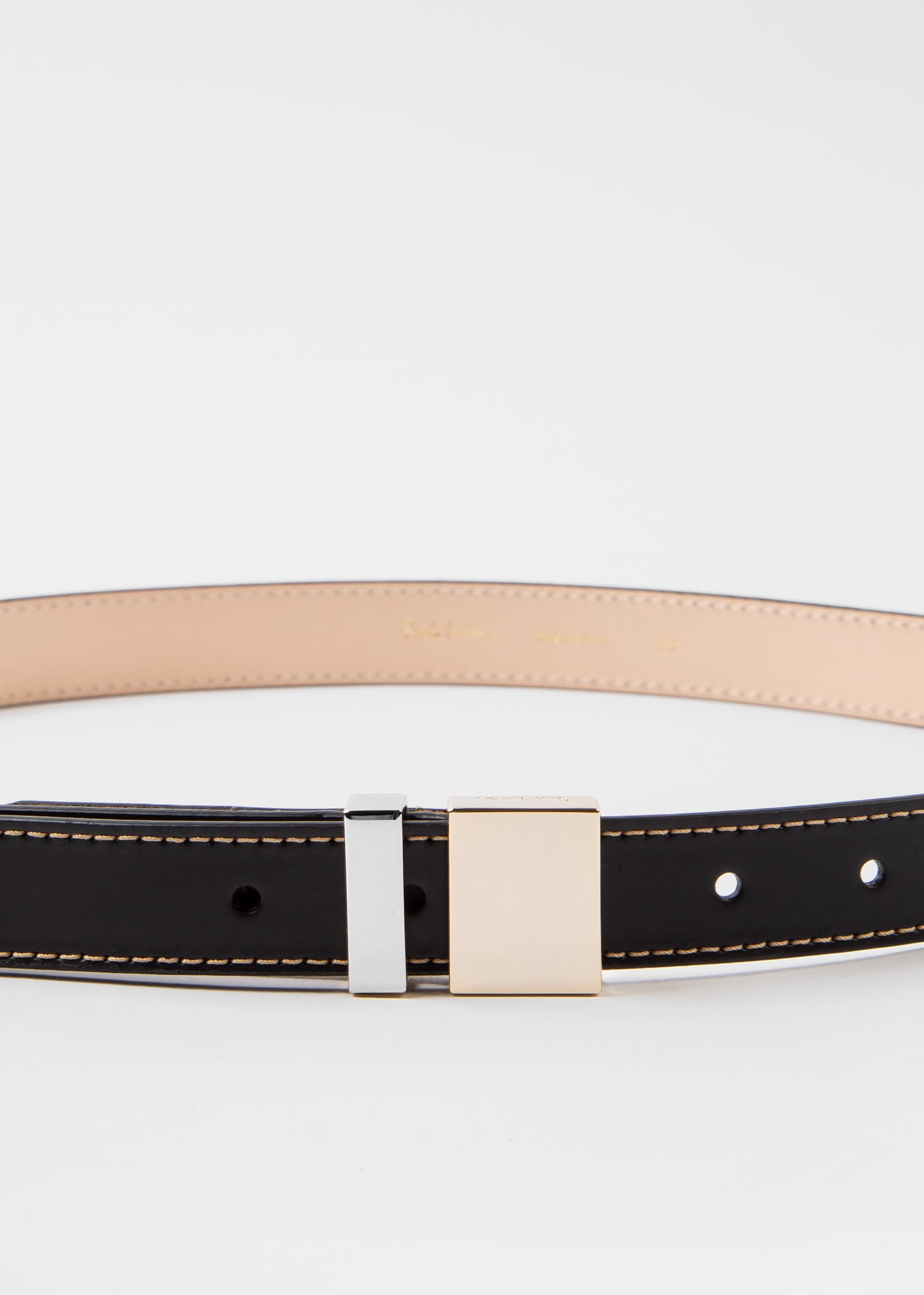 Leather Topstitch Belt - 2