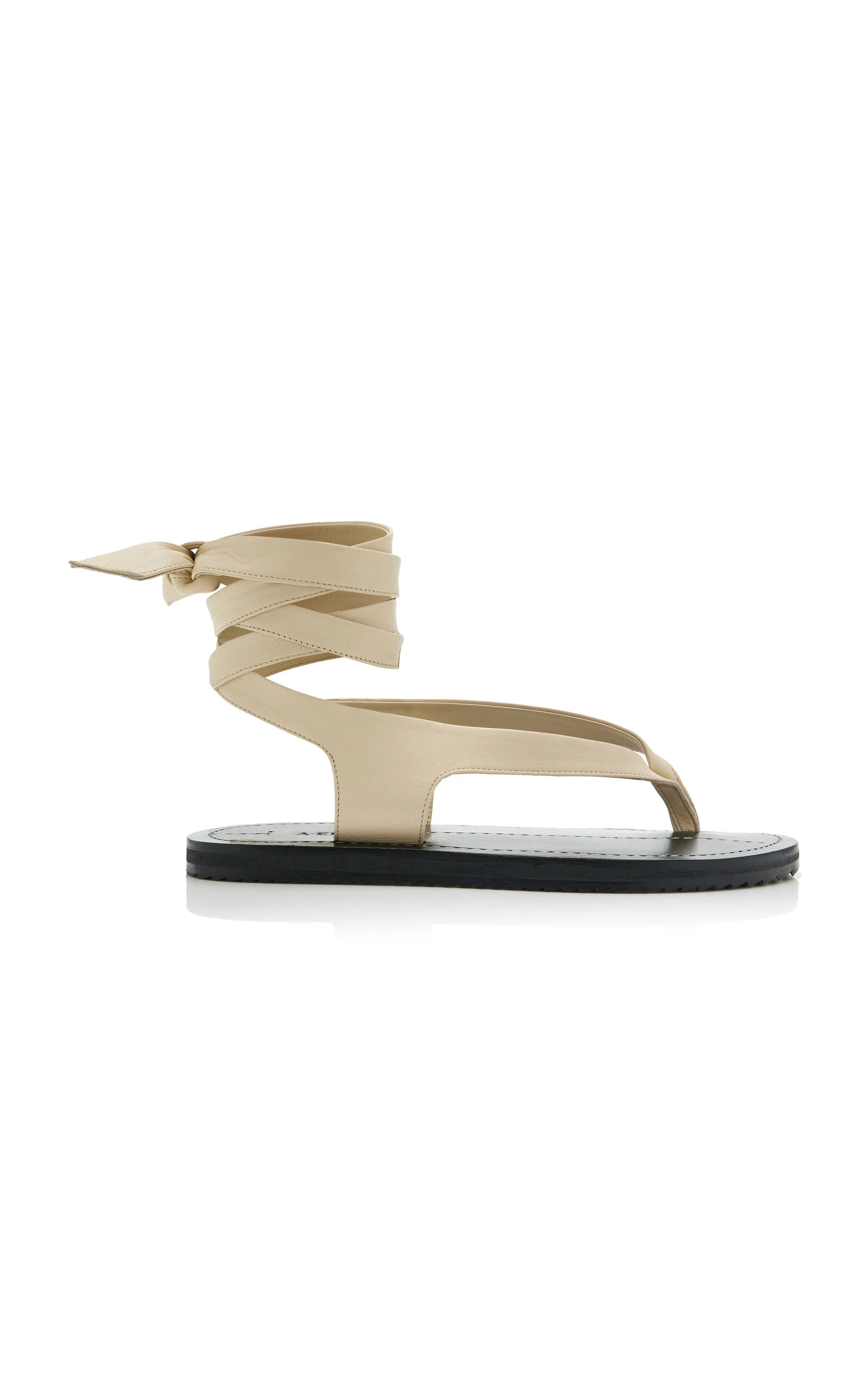 Elmer Lace-Up Leather Sandals white - 1