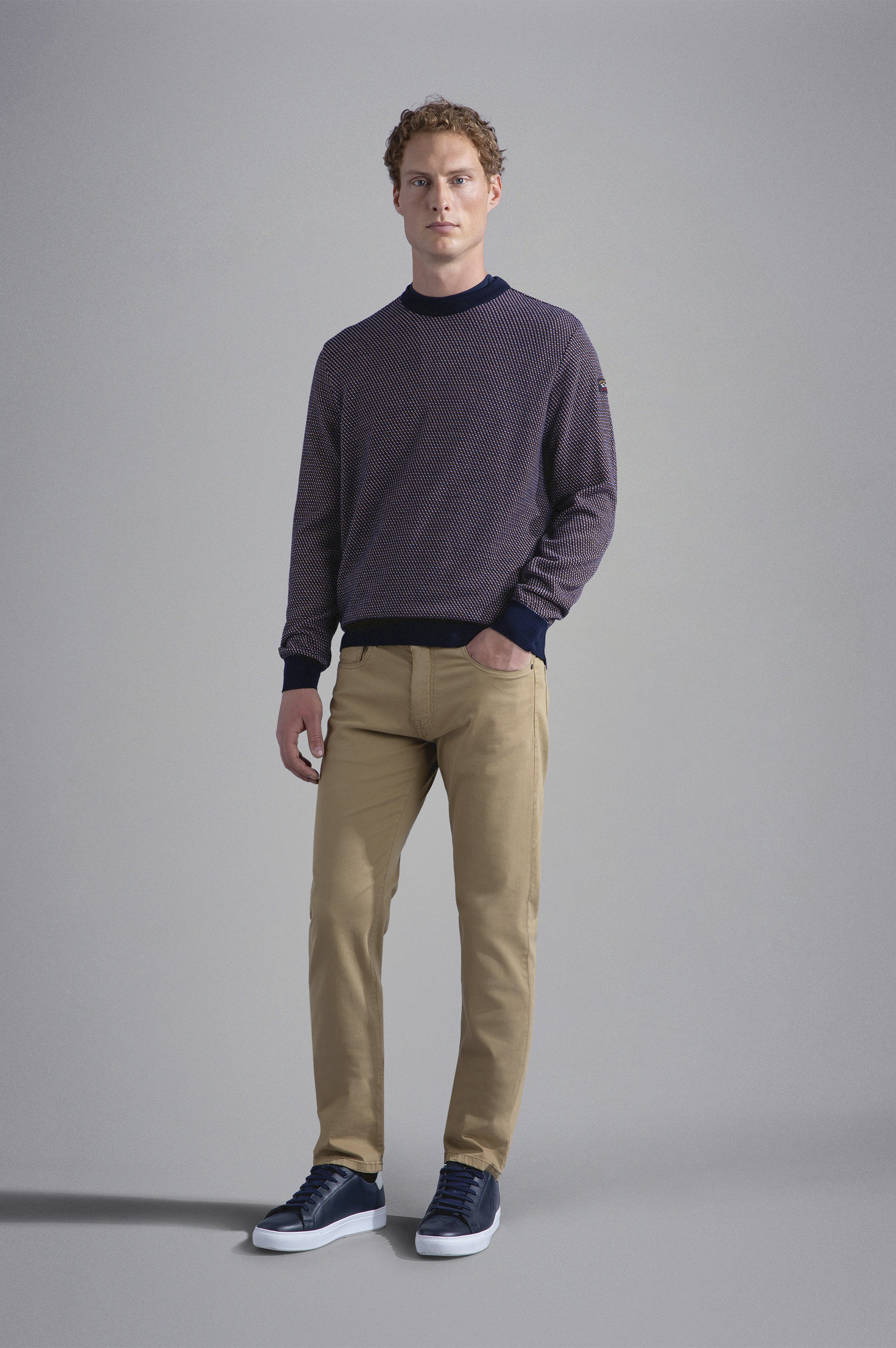 STRETCH COTTON 5-POCKETS TROUSERS - 2