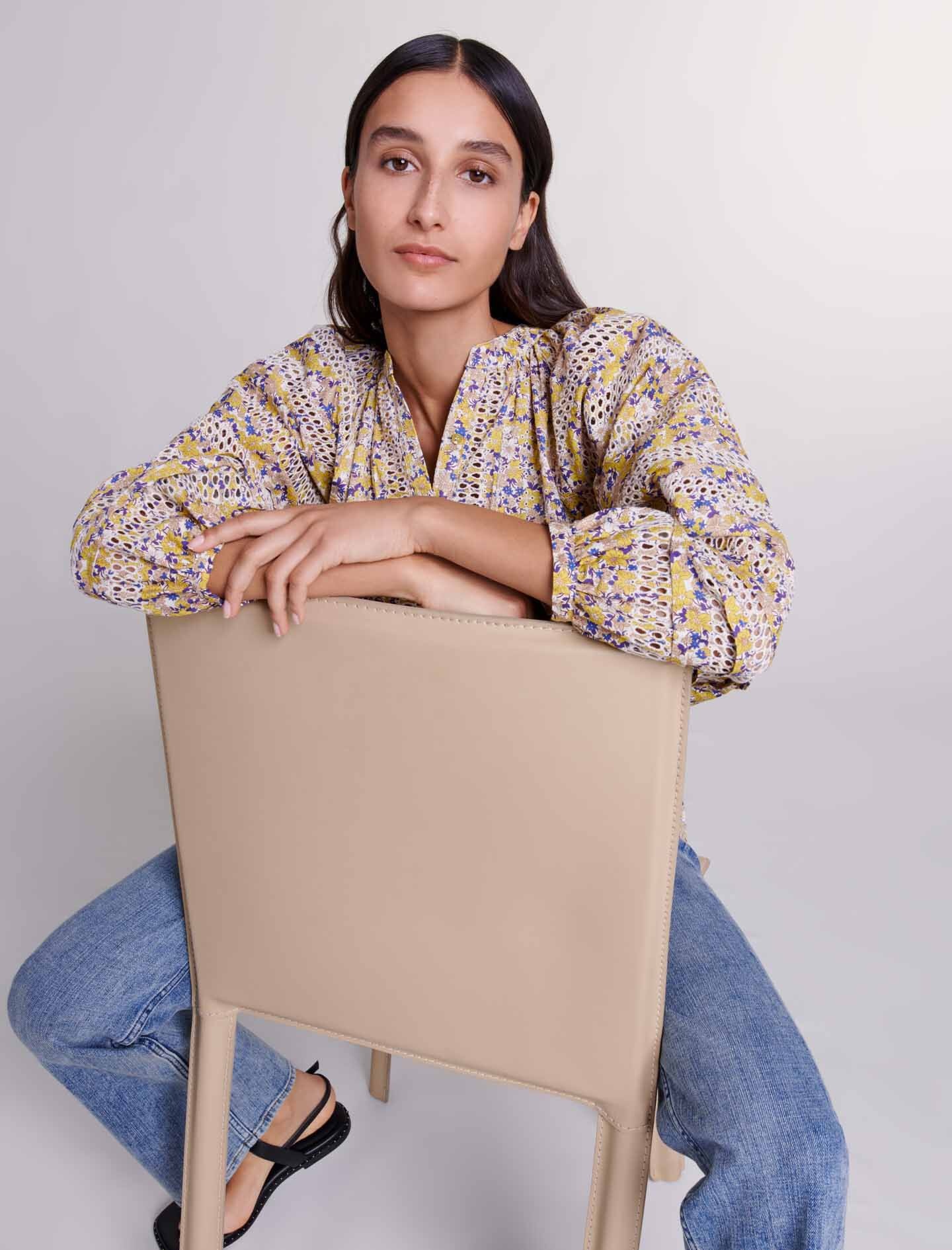 Patterned embroidered blouse - 3