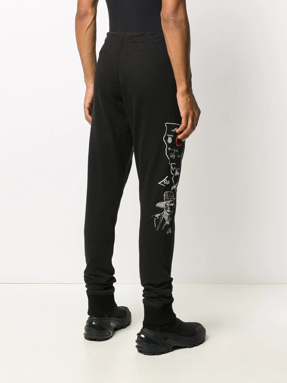 tapered embroidered logo track pants - 4