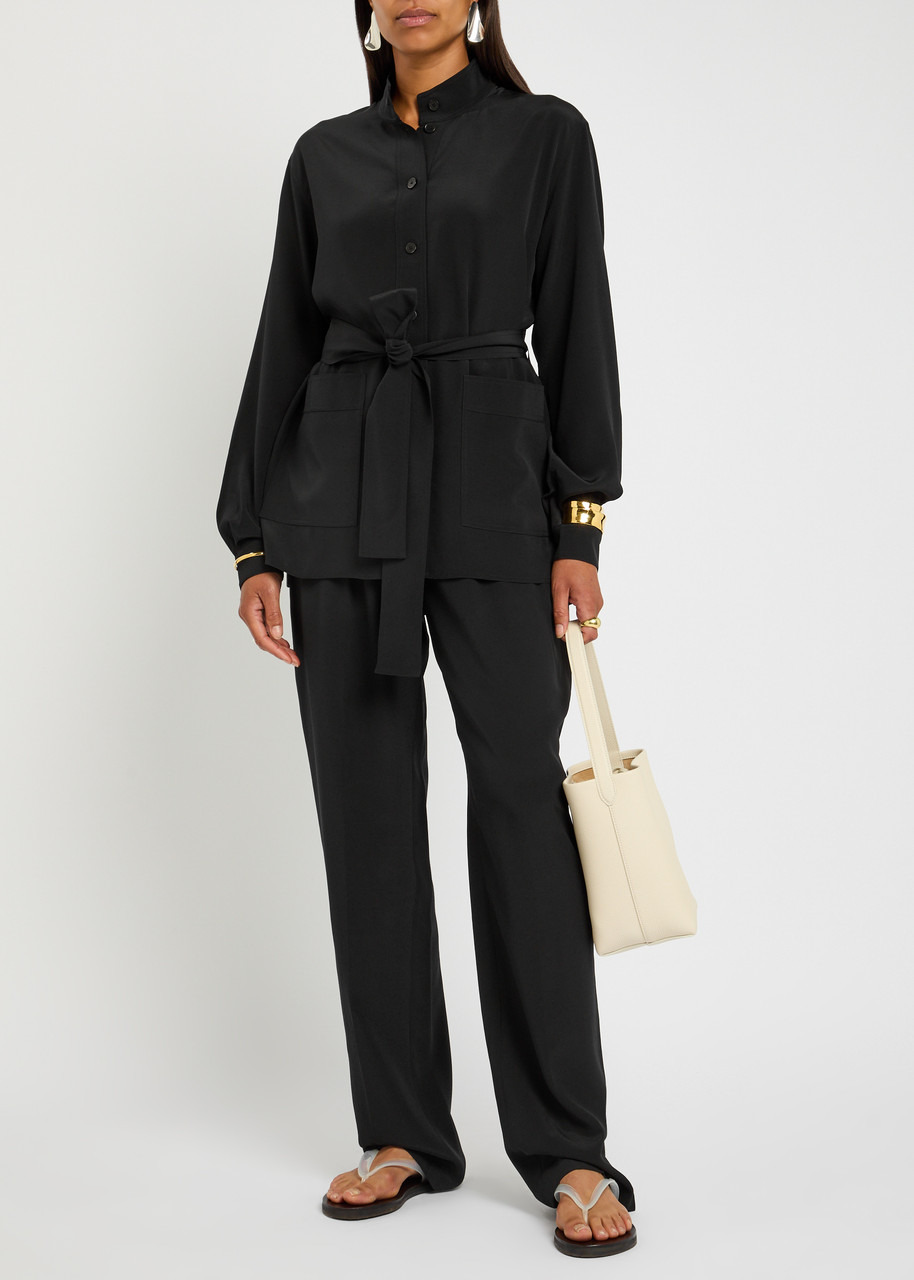 Joseph Lamy Belted Silk-crepe Blouse - 4