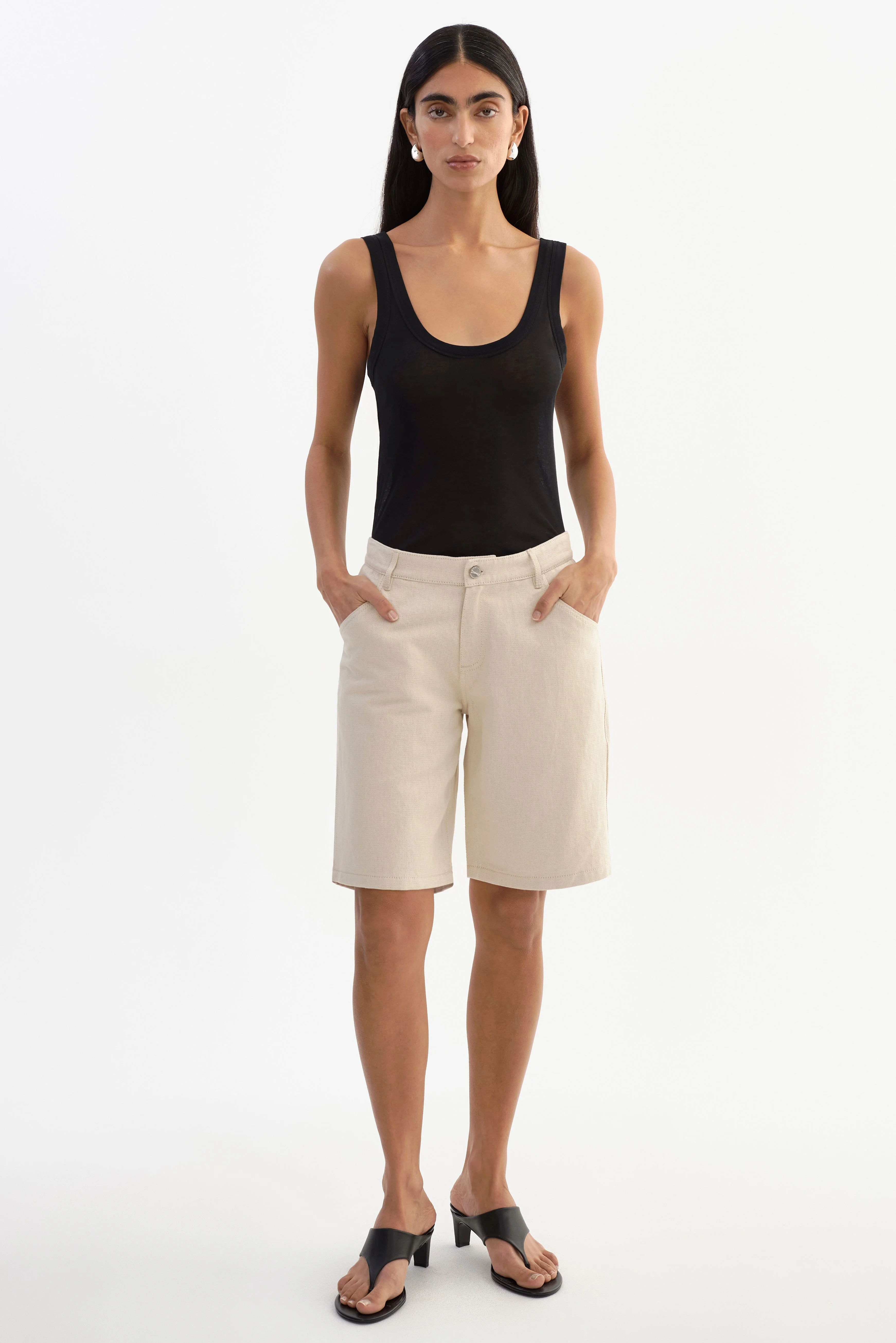 BARY | Linen Blend Twill Bermuda Shorts - 1