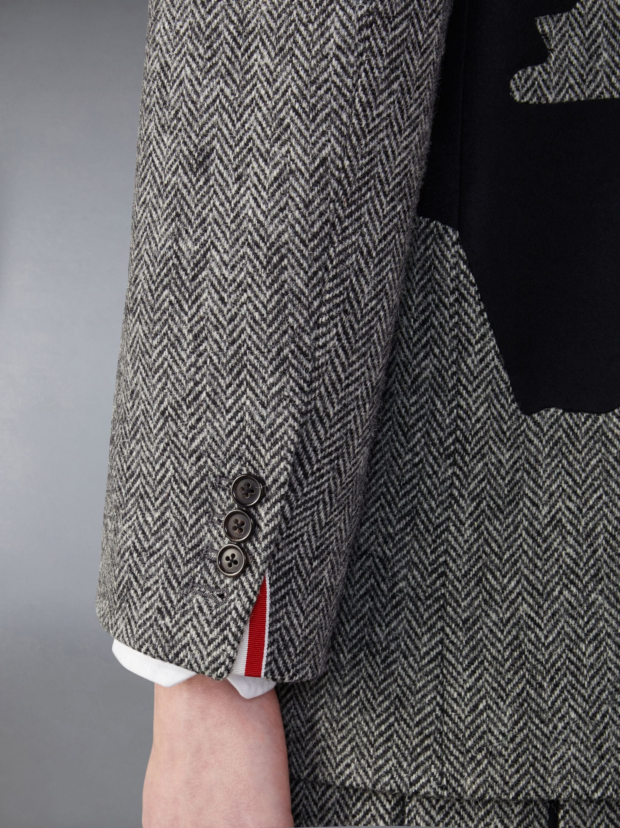 Tweed Raven Unstructured Sack Sport Coat - 5