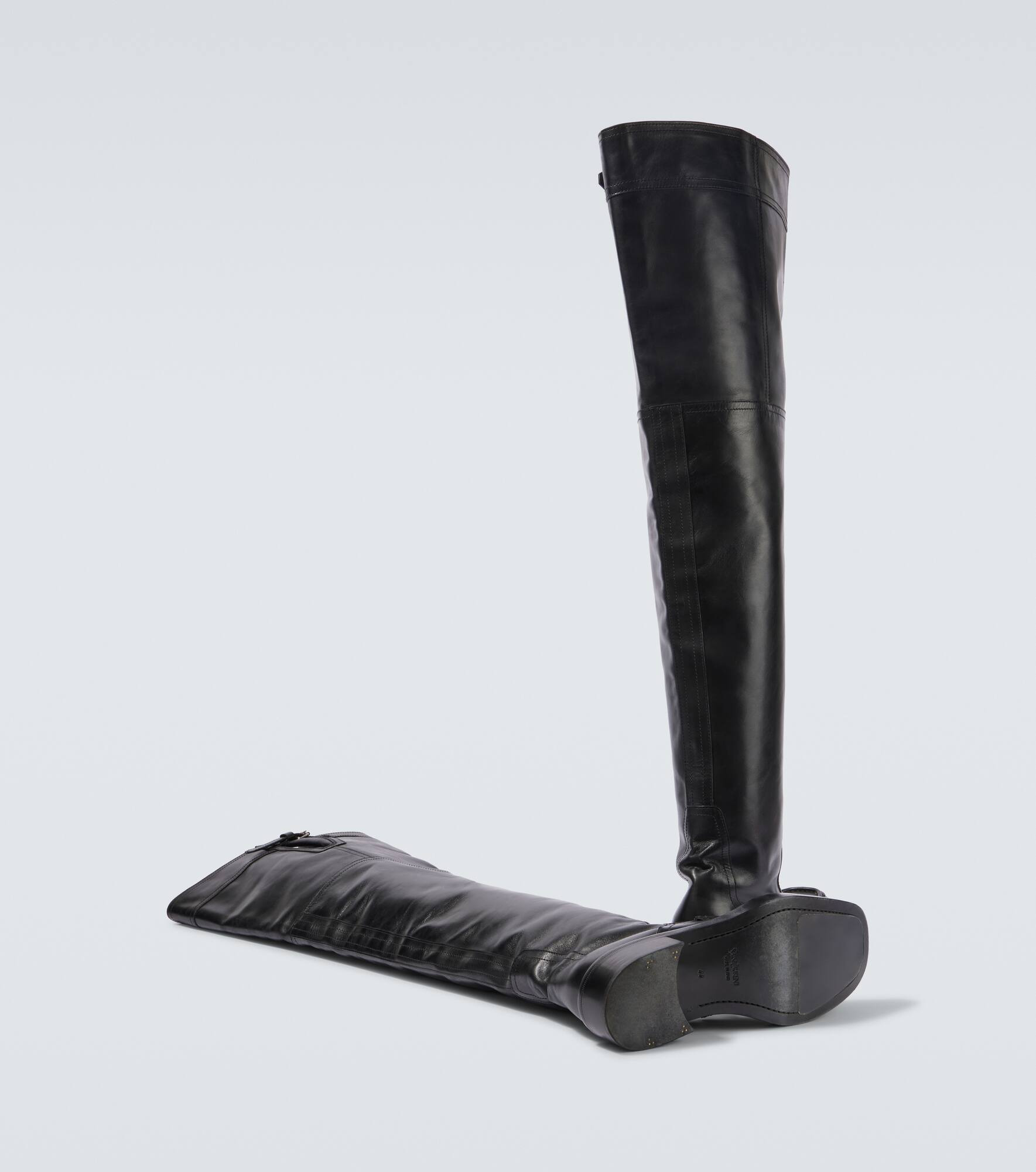 Joe leather over-the-knee boots - 6
