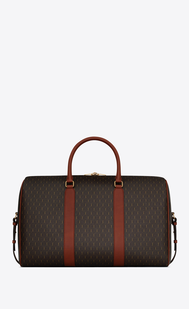 SAINT LAURENT le monogramme 48h duffle in monogram canvas and vegetable leather outlook