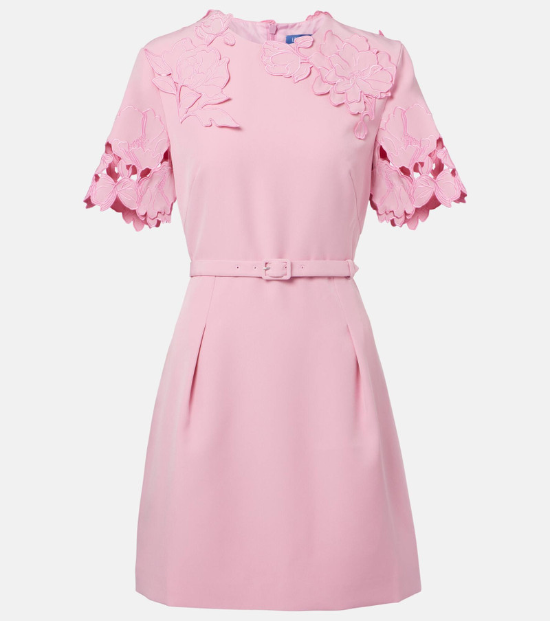 Aurelie floral-appliqué minidress 1