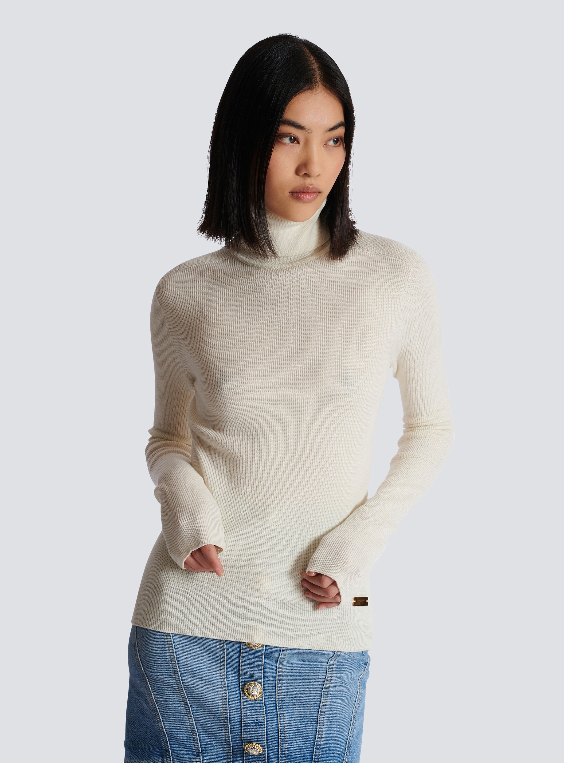 Knitted turtleneck jumper - 7
