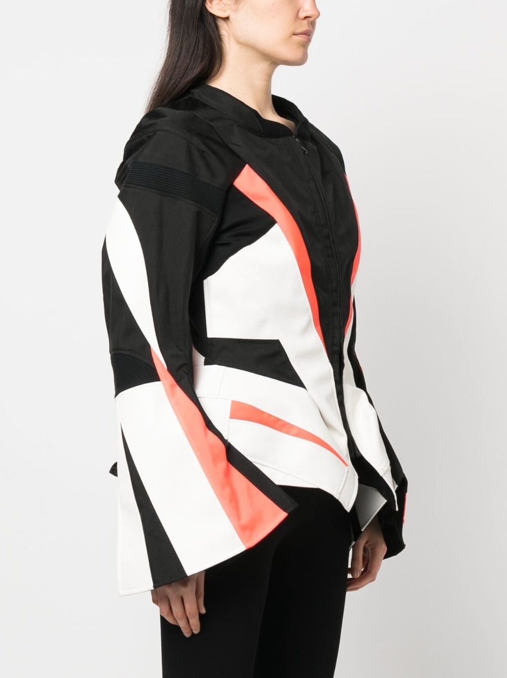panelled zip-up jacket - 3