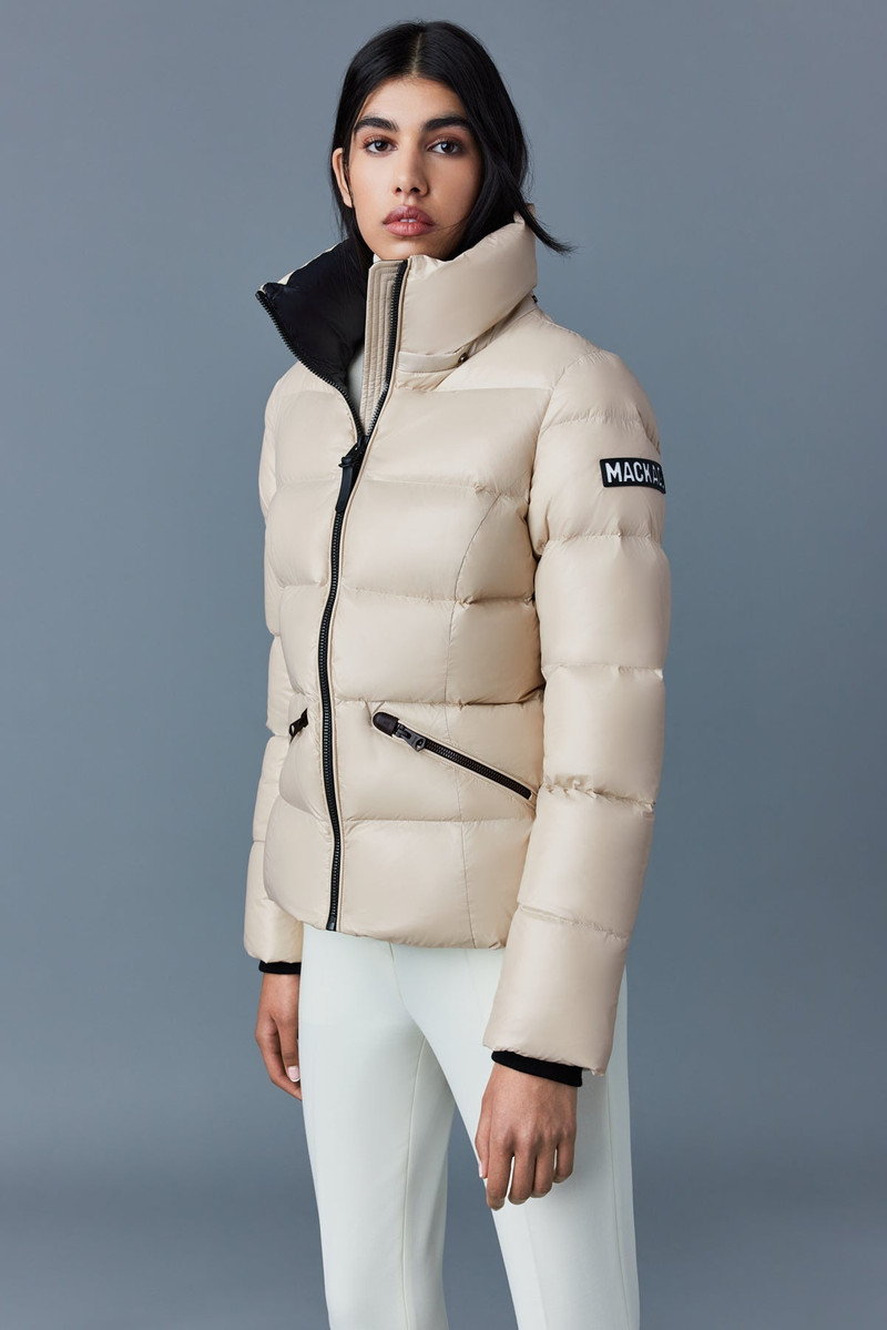 MACKAGE MADALYN lustrous light down jacket with hood for ladies outlook