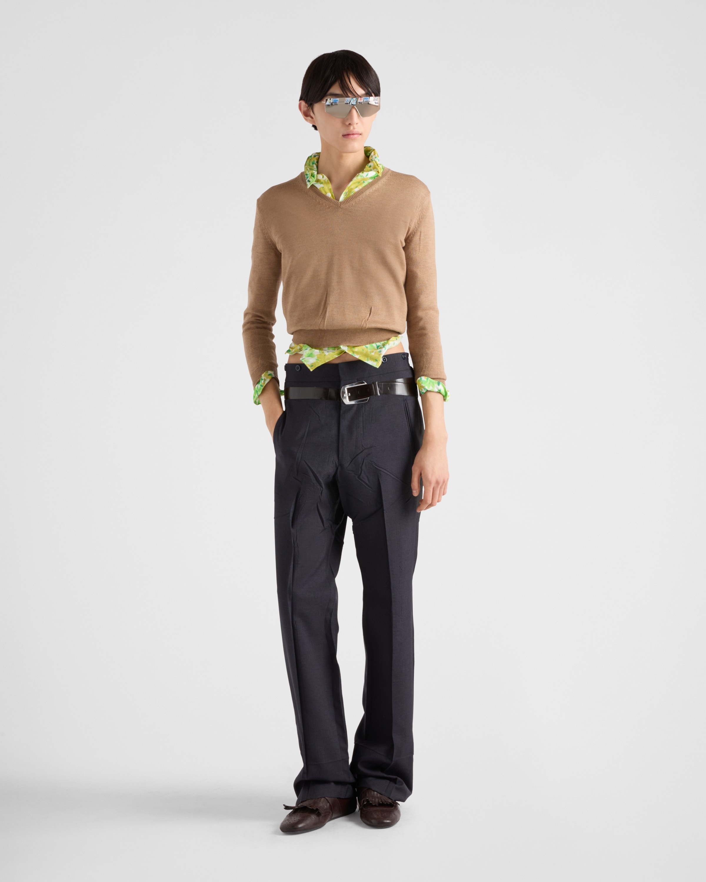 V-neck wool sweater - 2