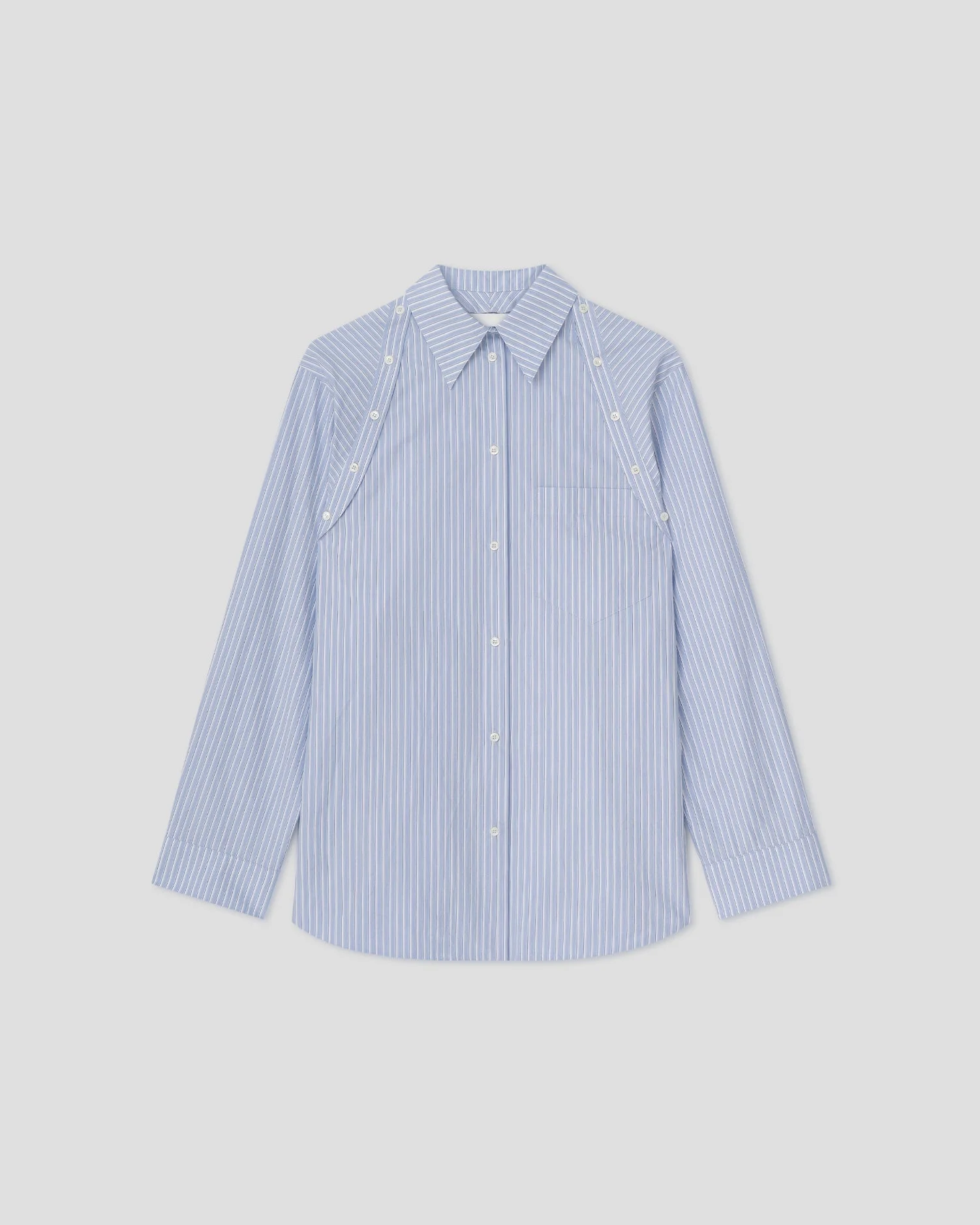 Stripe Shirting Oversized Shirt - 1