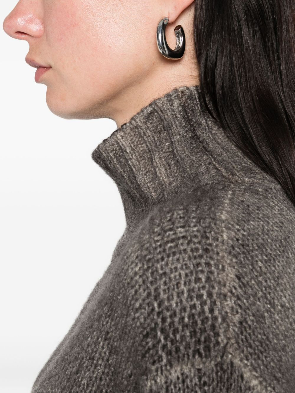 high-neck ribbed sweater - 5