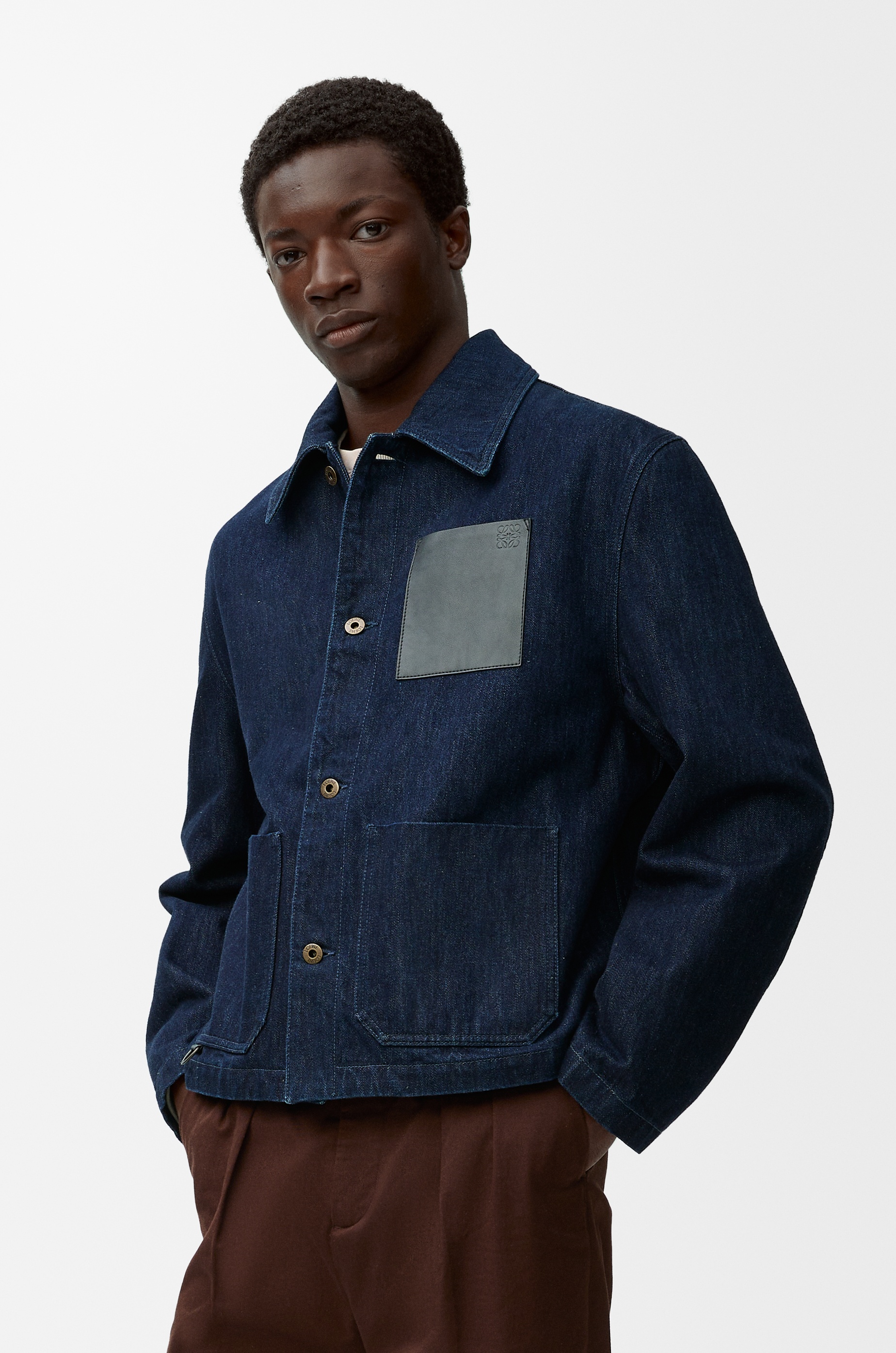 ロエベ/LOEWE /WORK WEAR JACKET デニムジャケット Workwear jacket in denim Blue - LOEWE