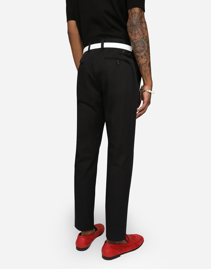 Stretch cotton pants - 4