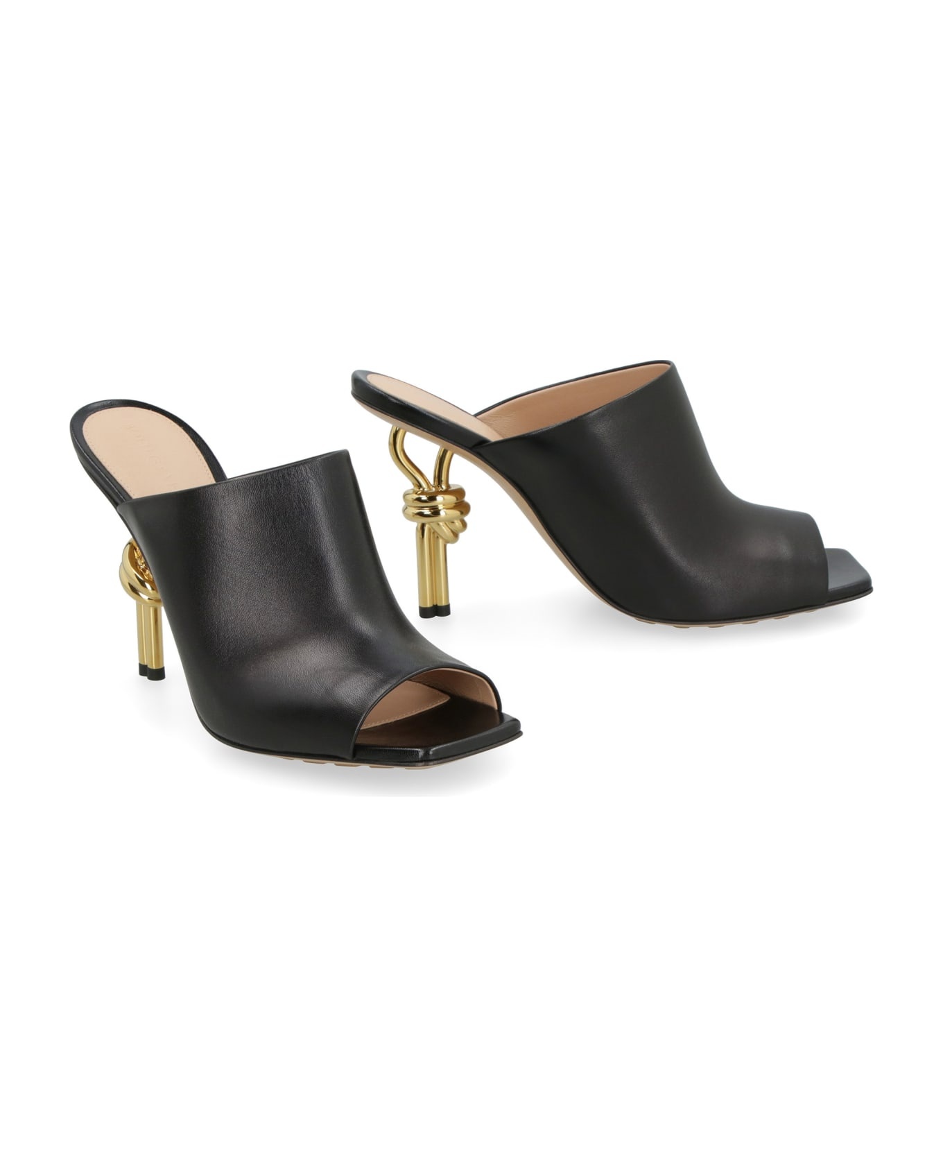 Knot Leather Mules - 3