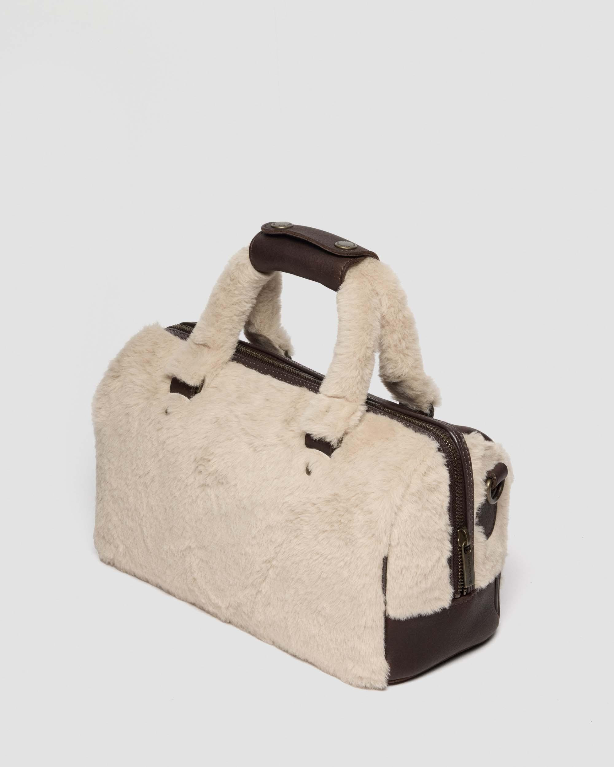 TOP HANDLE BAG Faux Fur and Leather Bag - 8