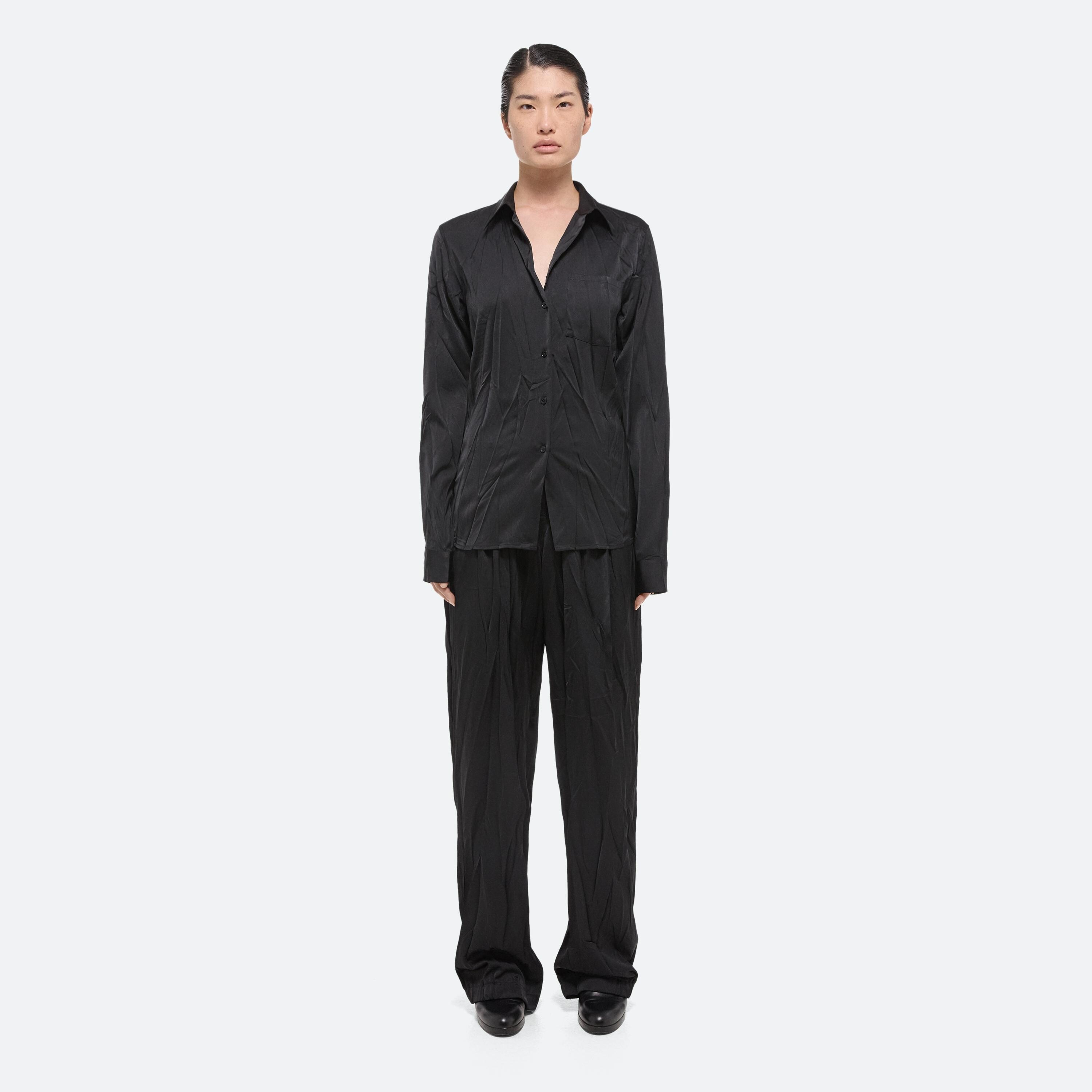 CLASSIC CRUSHED SATIN SHIRT - 3