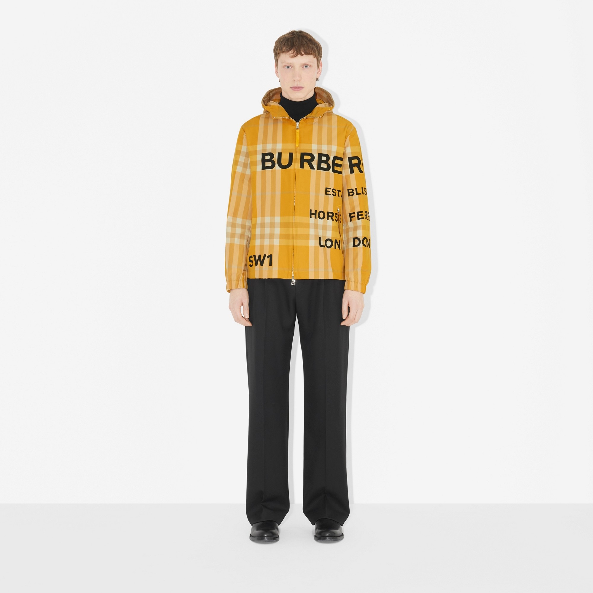 Horseferry Print Check Nylon Hooded Jacket - 2
