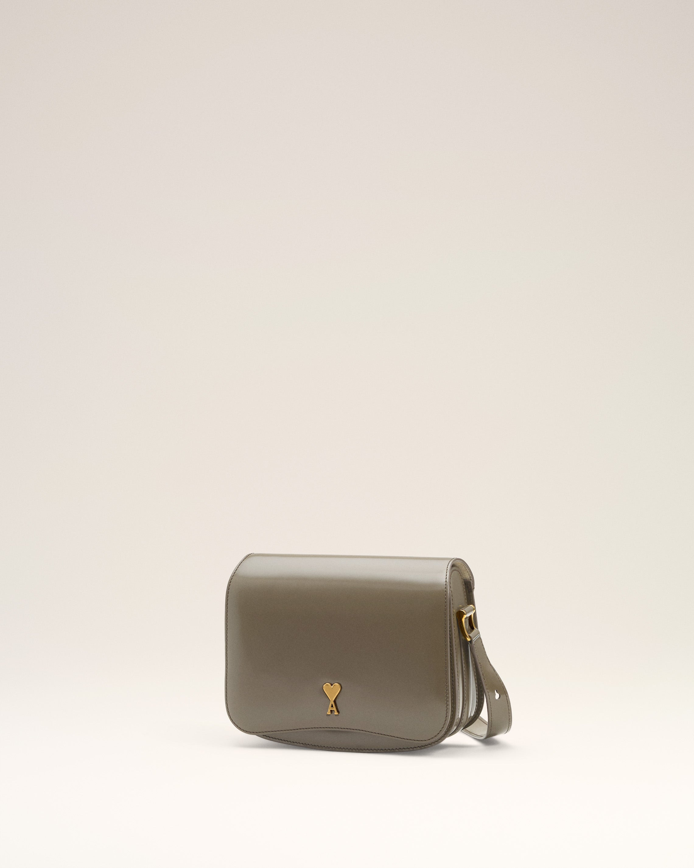 GREY GLAZED LEATHER PARIS PARIS BAG - 3