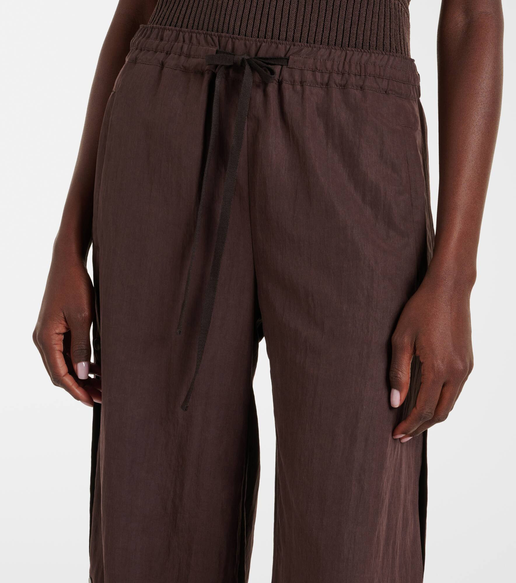 Slit-detail wide-leg pants - 4