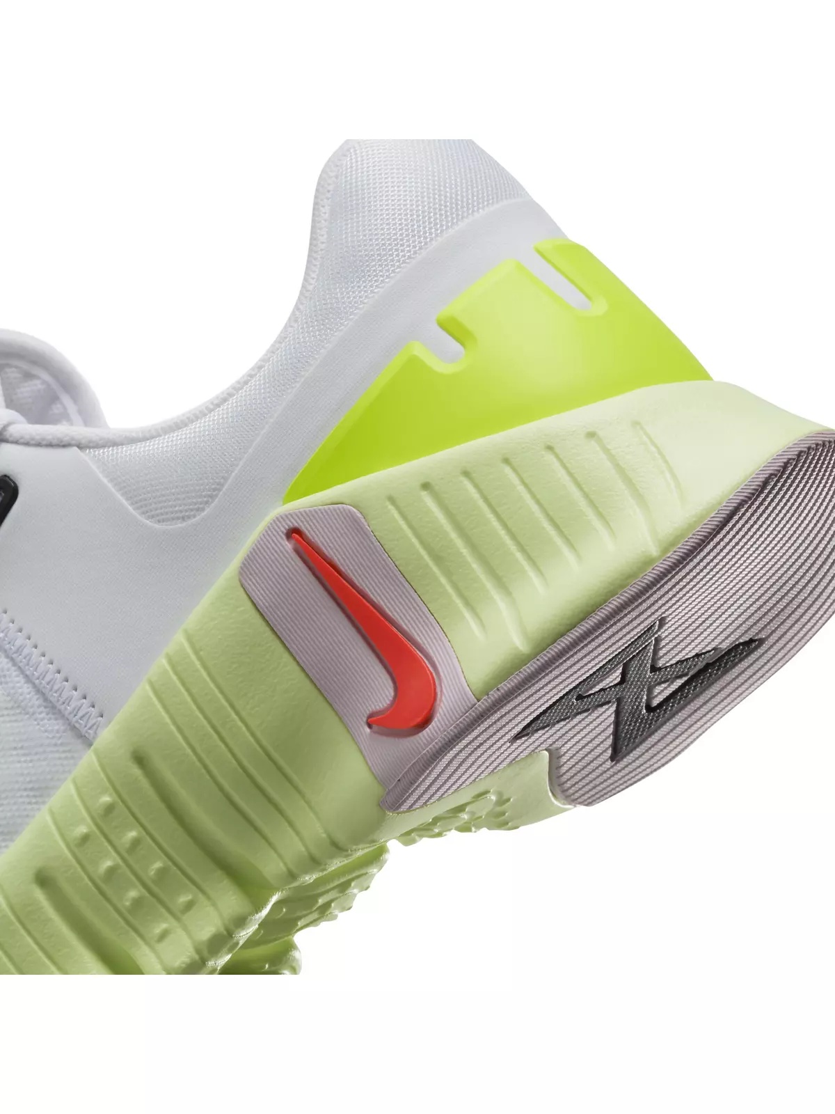 Free Metcon 5 "White/Barely Volt/Pink Foam/Bright Crimson" Women's Training Shoe - 8