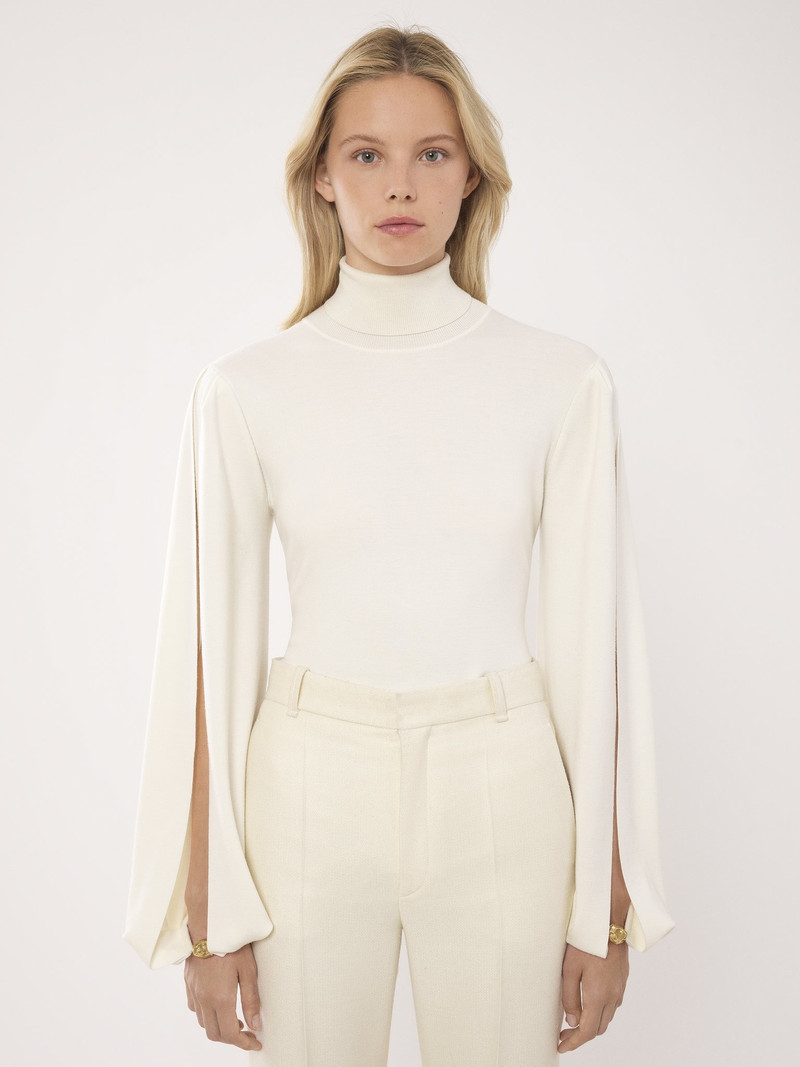 FITTED MOCK-NECK SWEATER 3