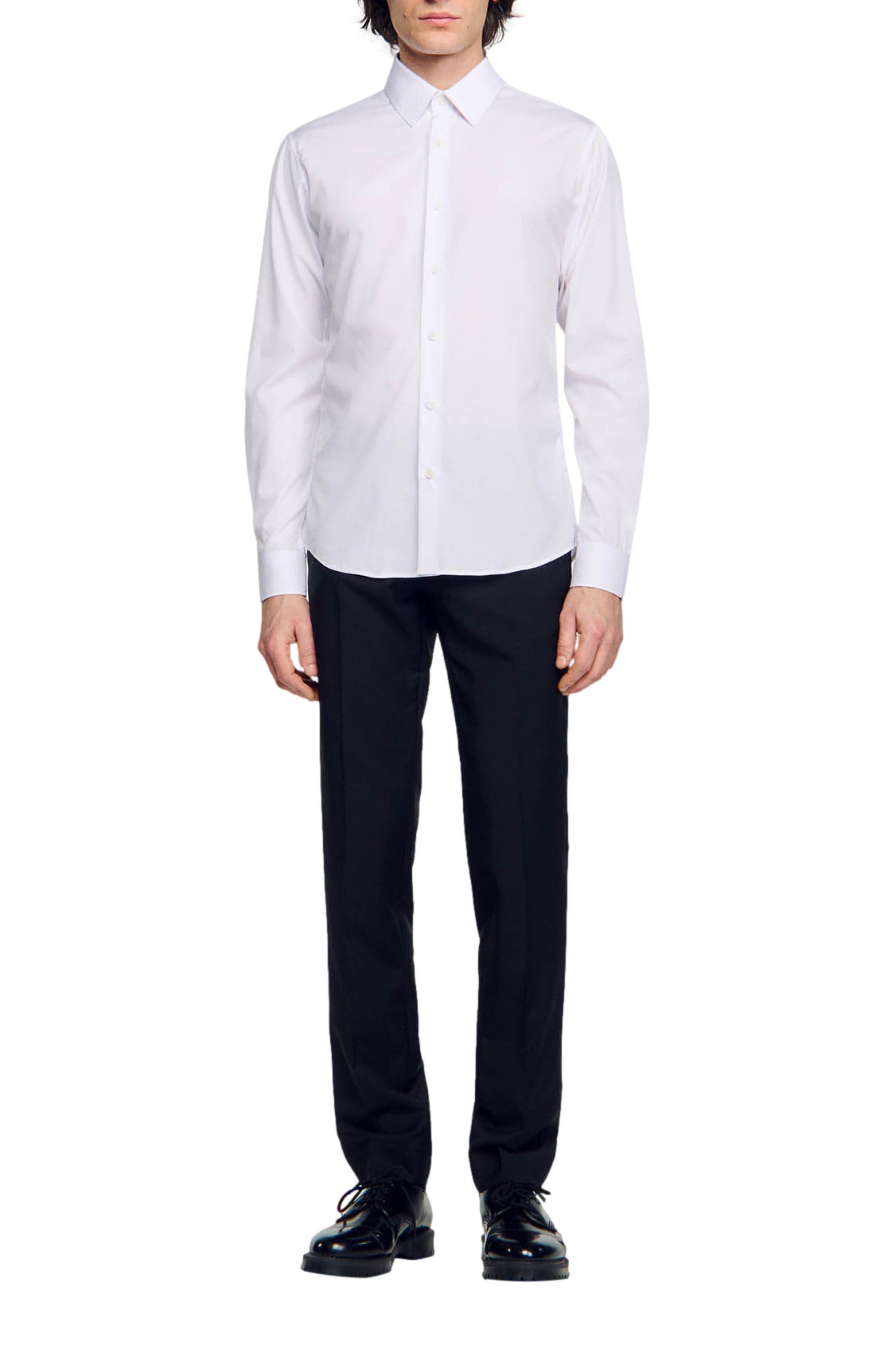 SANDRO Long-sleeved shirt in White at Nordstrom - 4