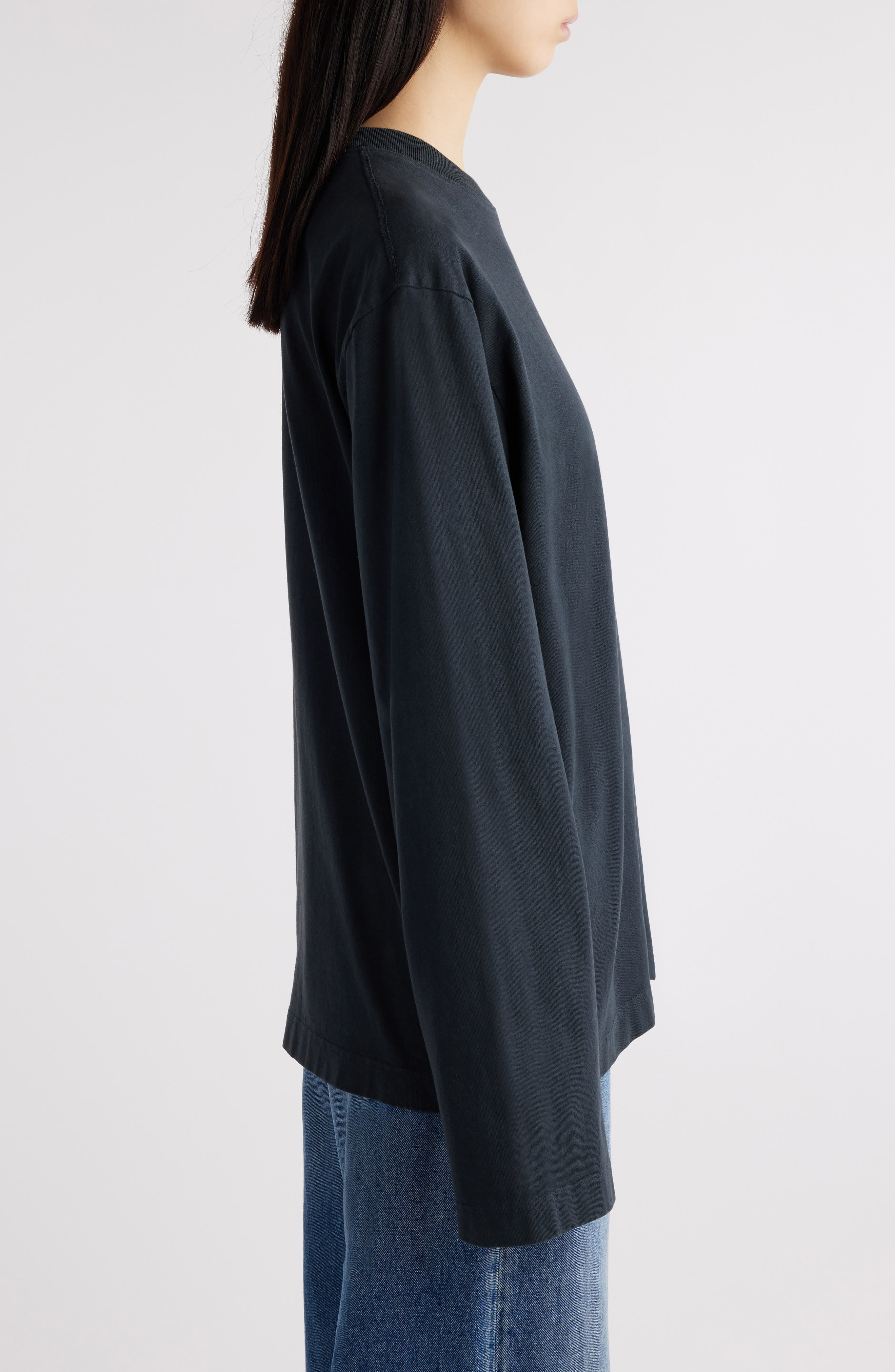 Acne Studios Edden Oversize Organic Cotton Logo Graphic T-Shirt in Black at Nordstrom - 4