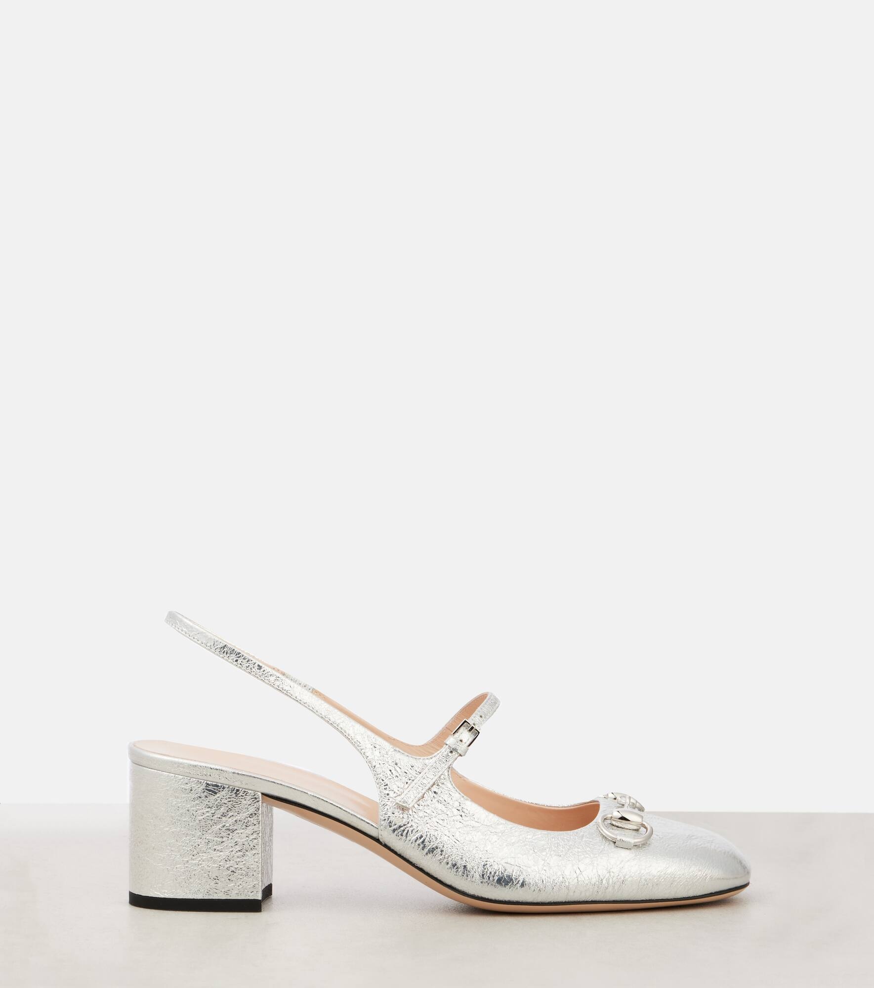 Horsebit leather slingback pumps - 4