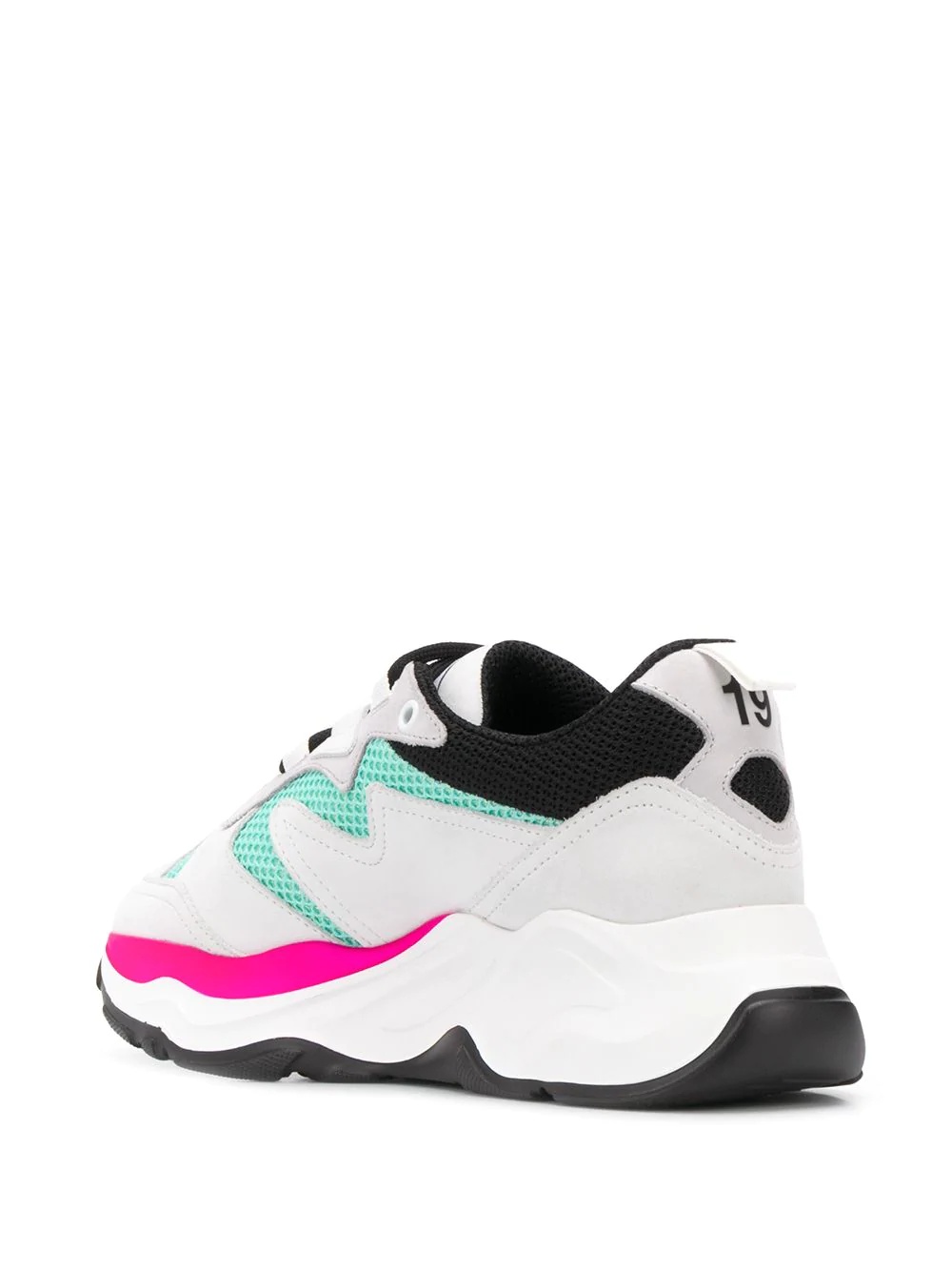 contrast-panel low-top trainers - 3