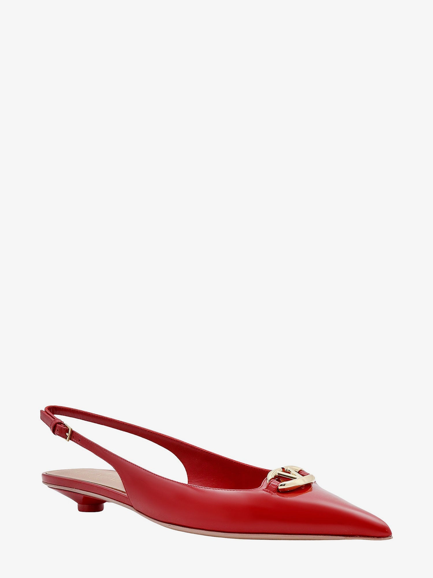 Patent Leather Slingback With Vlogo Signature Detail - 3